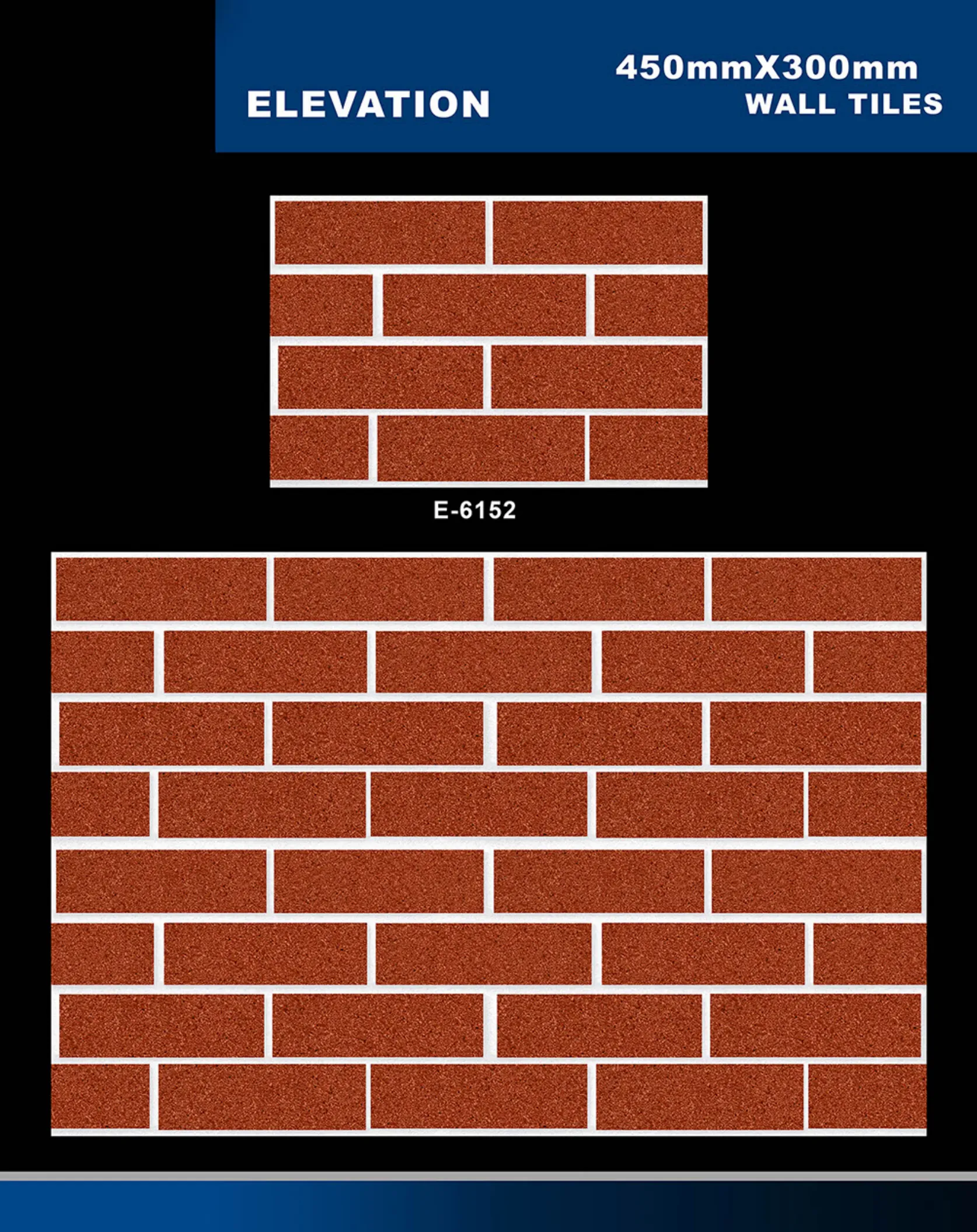 12 X 18 Elevation E 5996 To E 7027 - Design 20 - 300x450mm Elevation