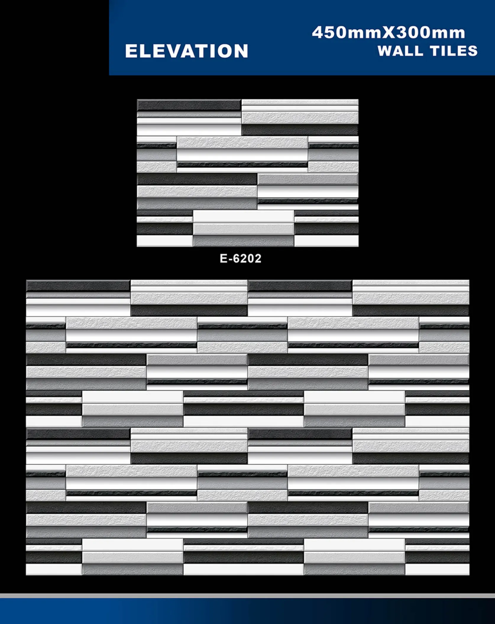 12 X 18 Elevation E 5996 To E 7027 - Design 22 - 300x450mm Elevation