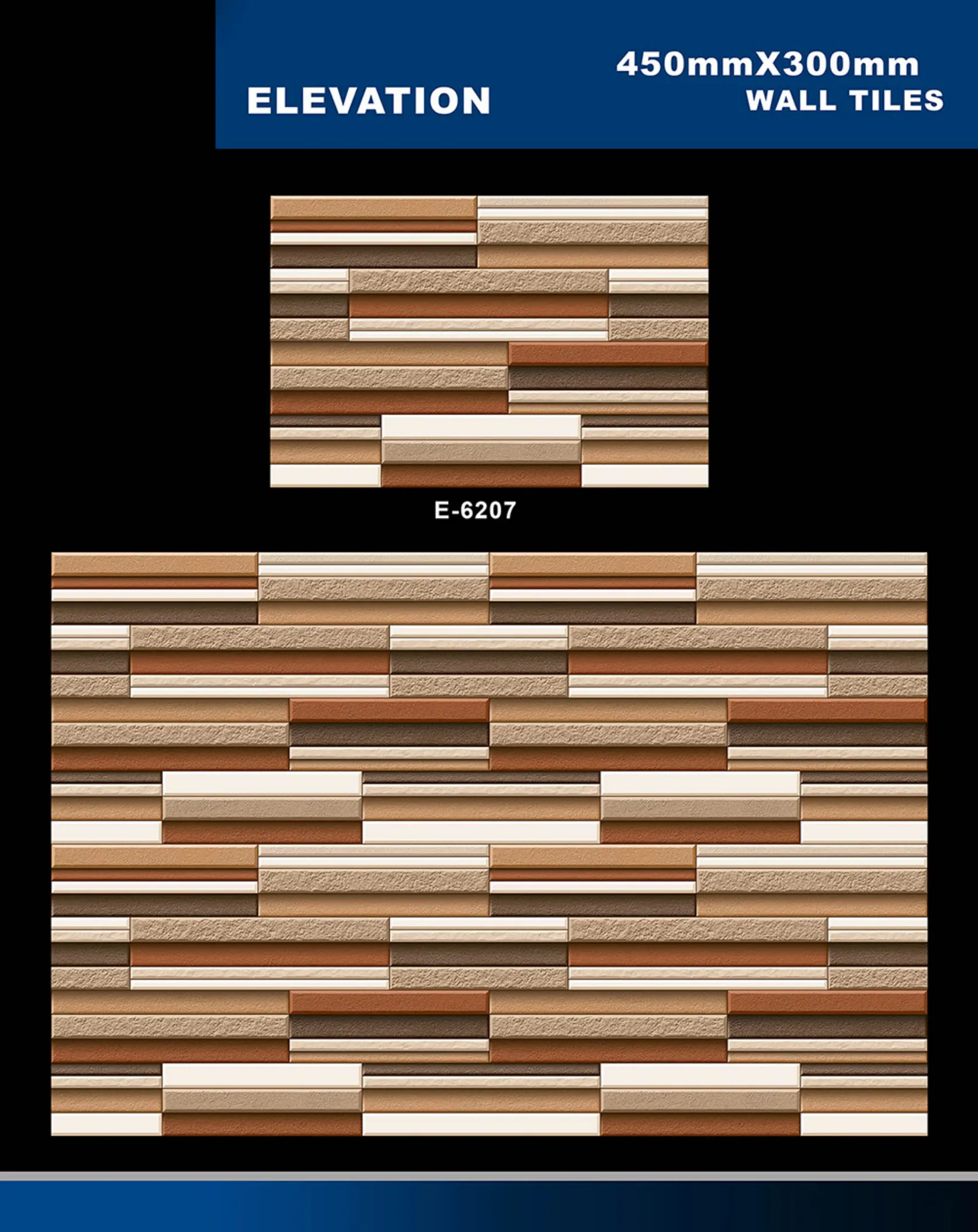 12 X 18 Elevation E 5996 To E 7027 - Design 27 - 300x450mm Elevation