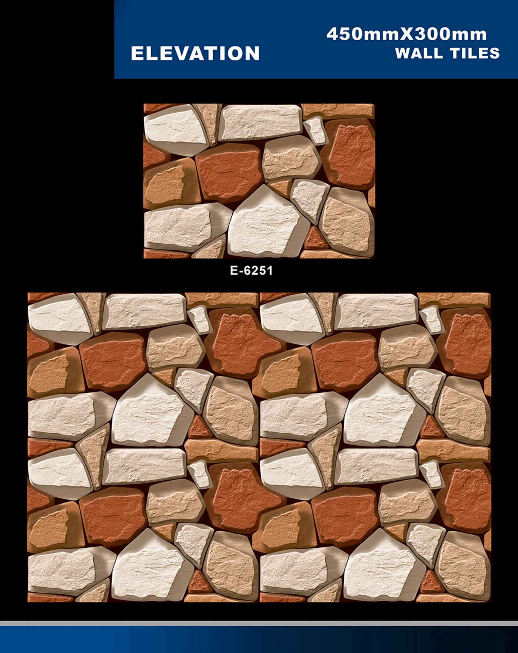 12 X 18 Elevation E 5996 To E 7027 - Design 28 - 300x450mm Elevation