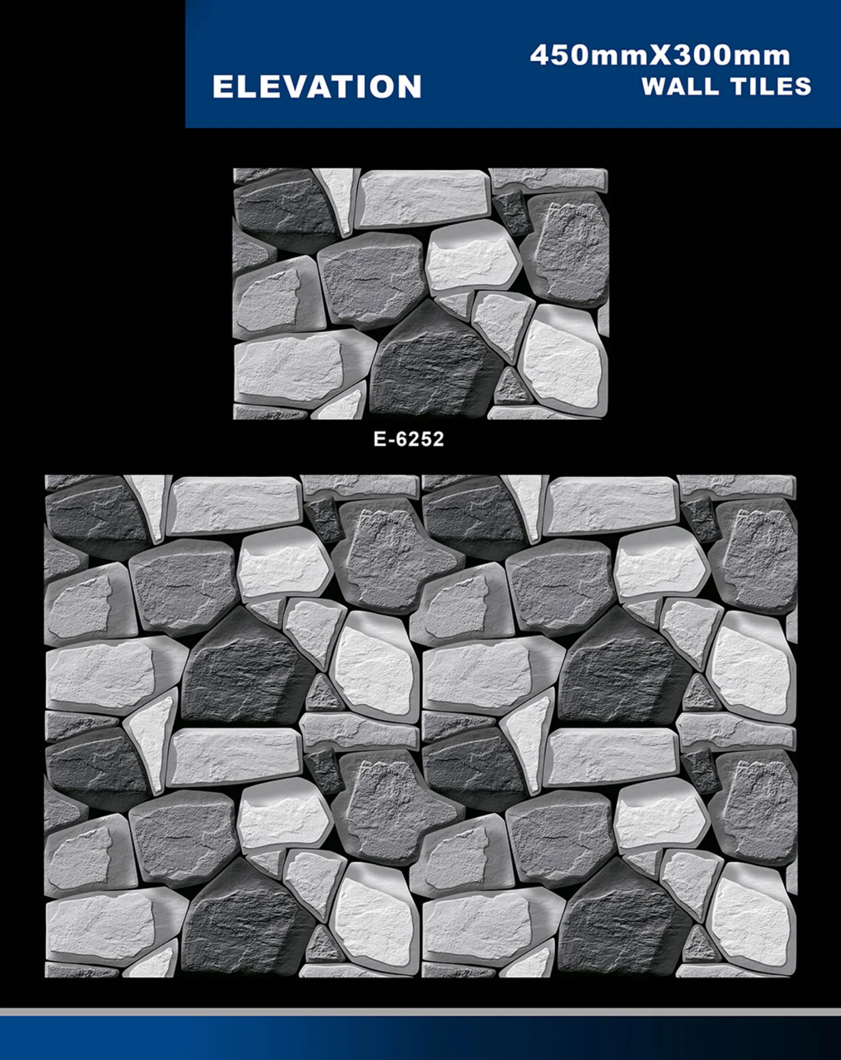 12 X 18 Elevation E 5996 To E 7027 - Design 29 - 300x450mm Elevation