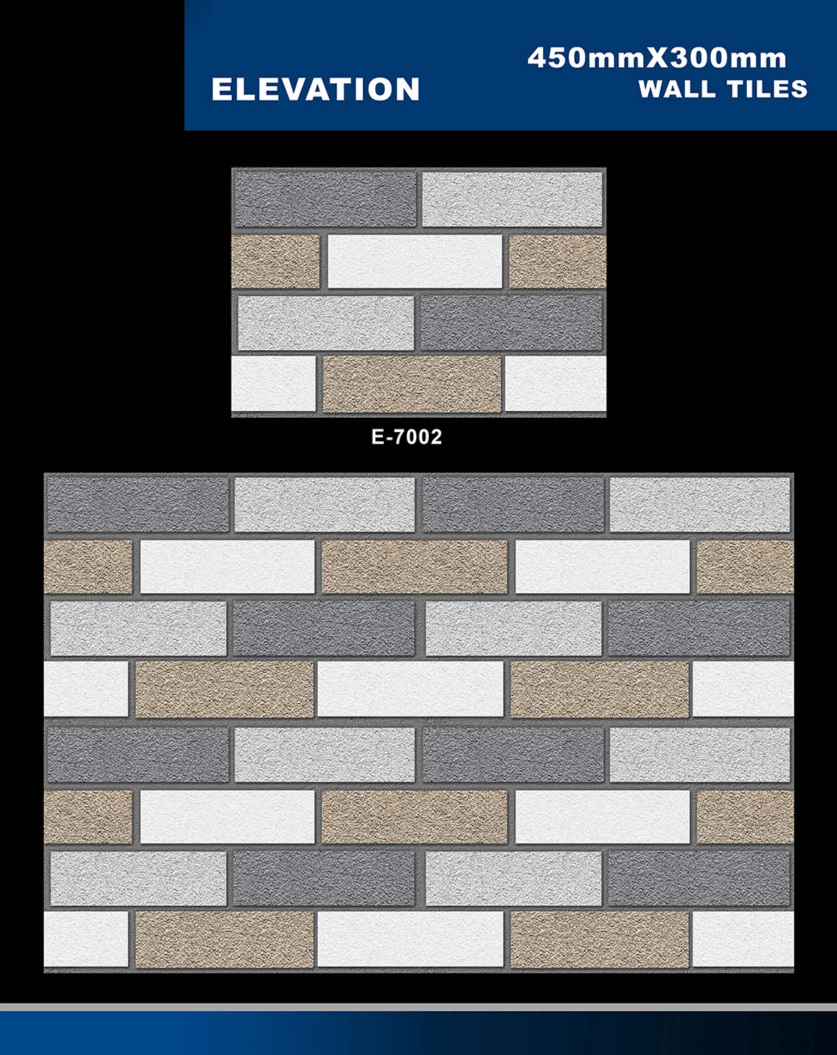 12 X 18 Elevation E 5996 To E 7027 - Design 32 - 300x450mm Elevation