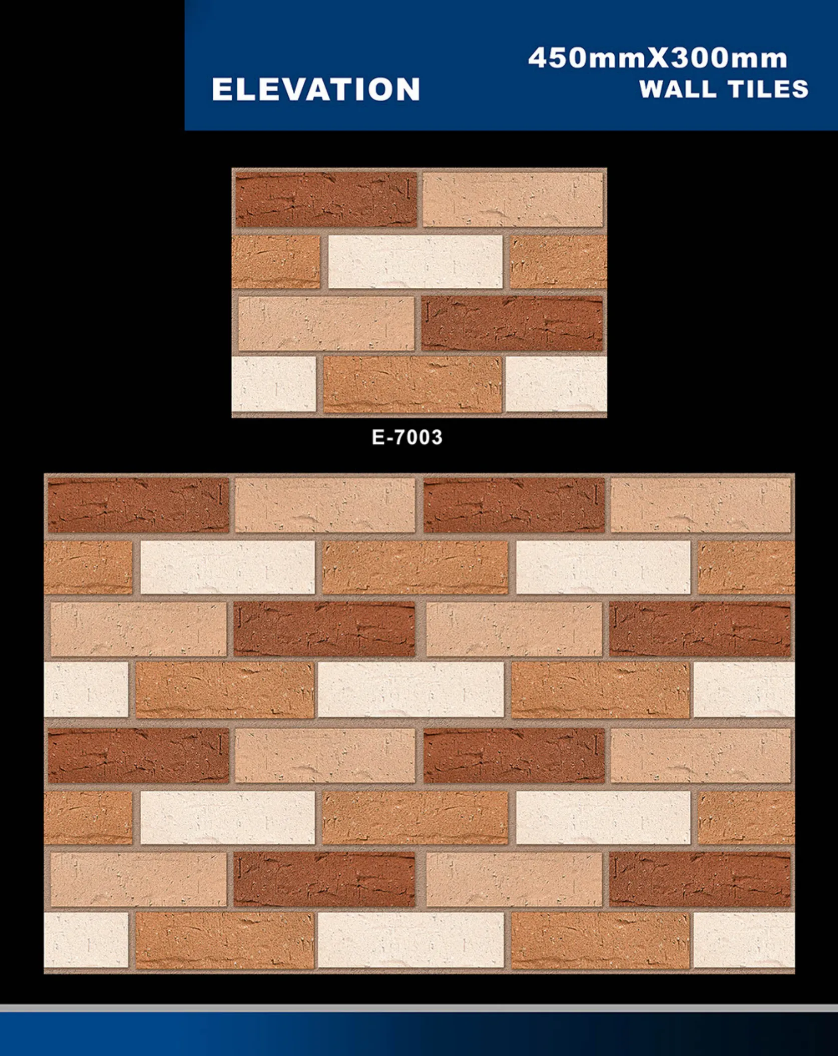 12 X 18 Elevation E 5996 To E 7027 - Design 33 - 300x450mm Elevation