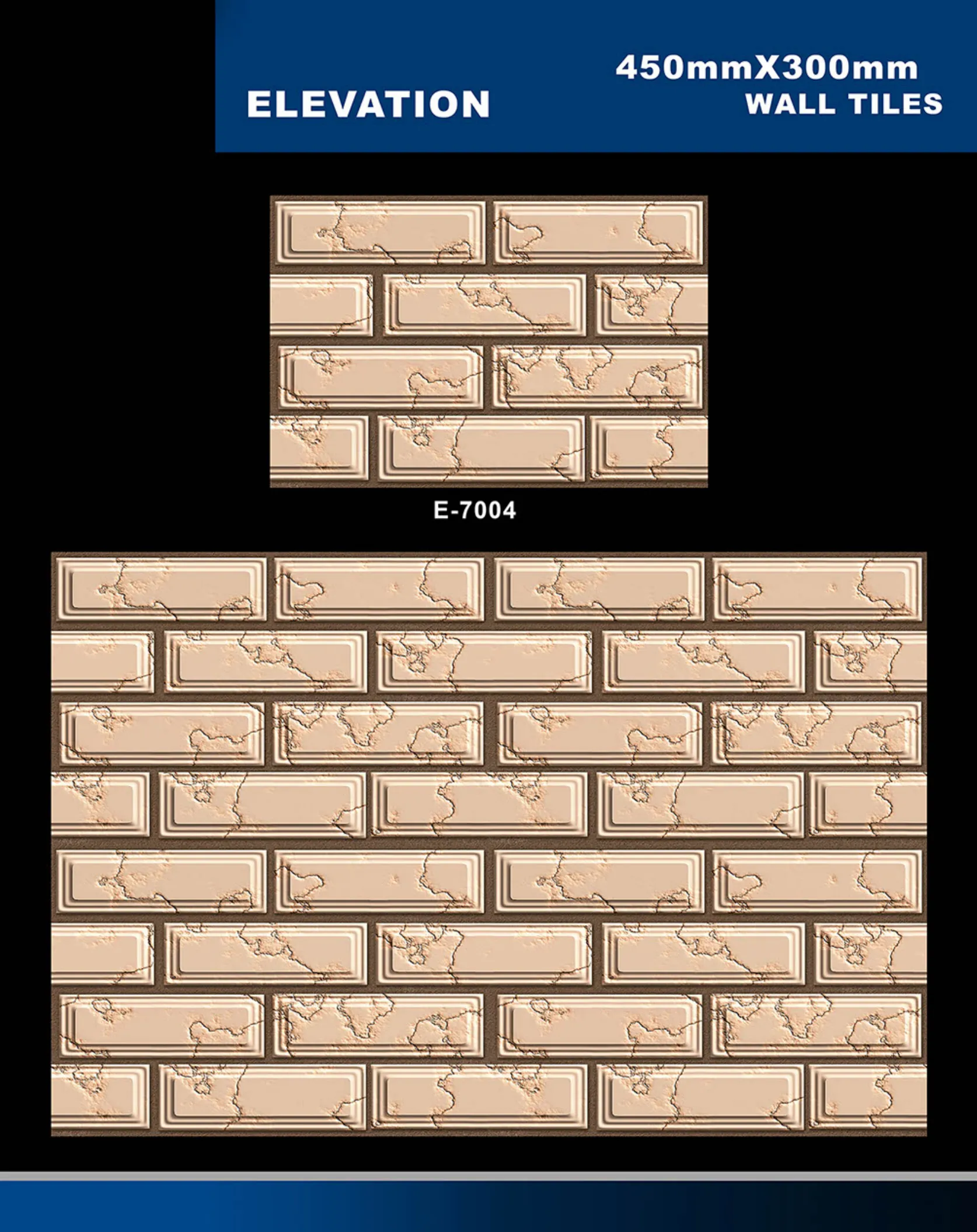 12 X 18 Elevation E 5996 To E 7027 - Design 34 - 300x450mm Elevation