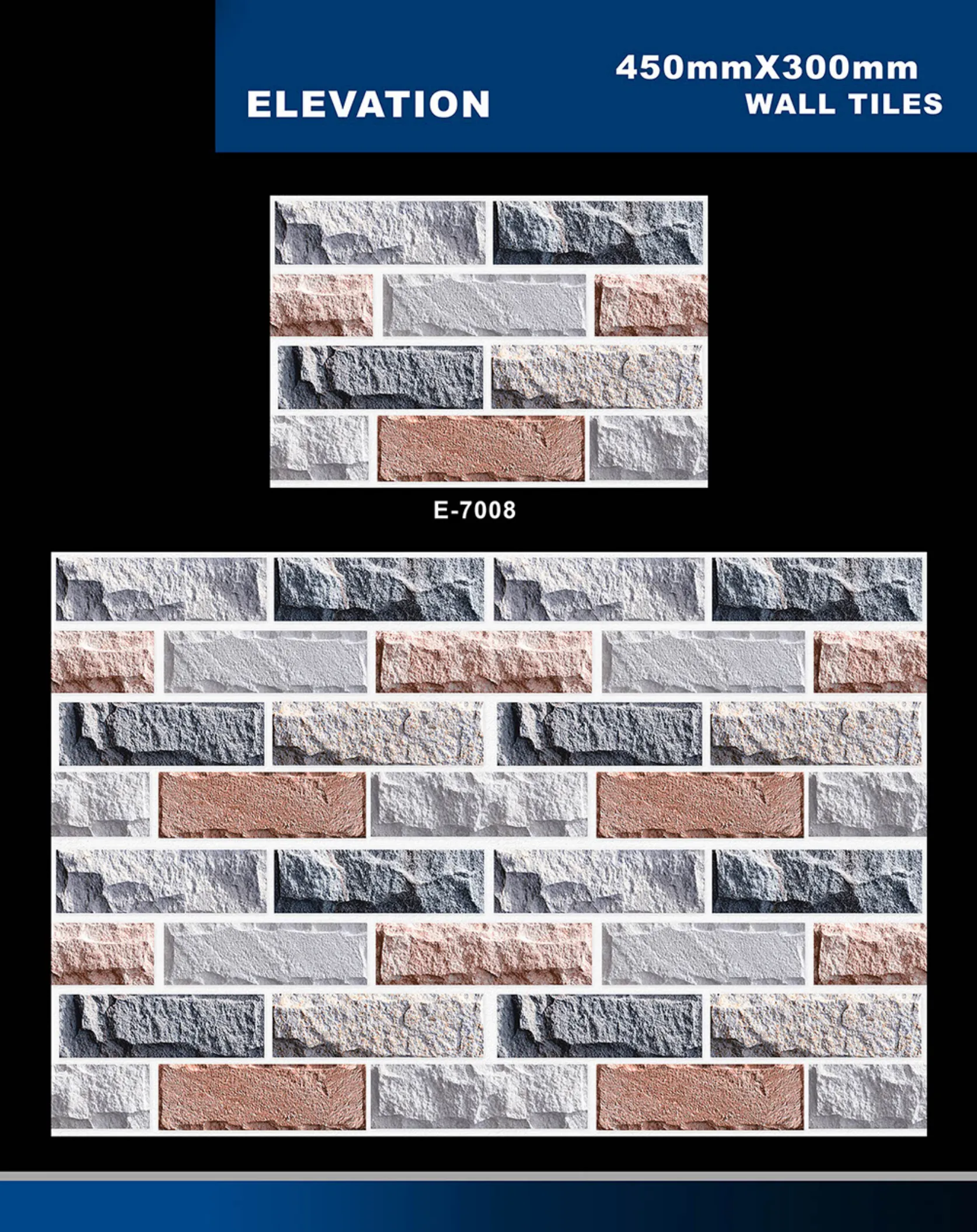 12 X 18 Elevation E 5996 To E 7027 - Design 38 - 300x450mm Elevation