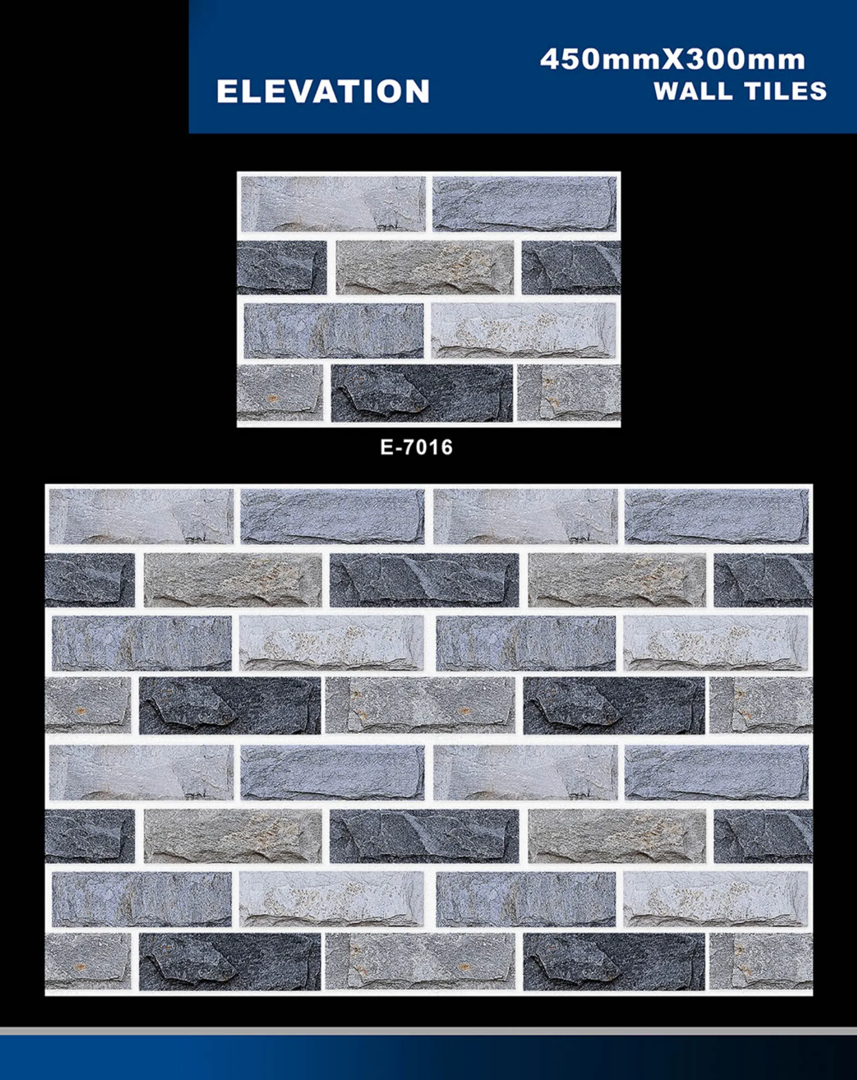 12 X 18 Elevation E 5996 To E 7027 - Design 46 - 300x450mm Elevation