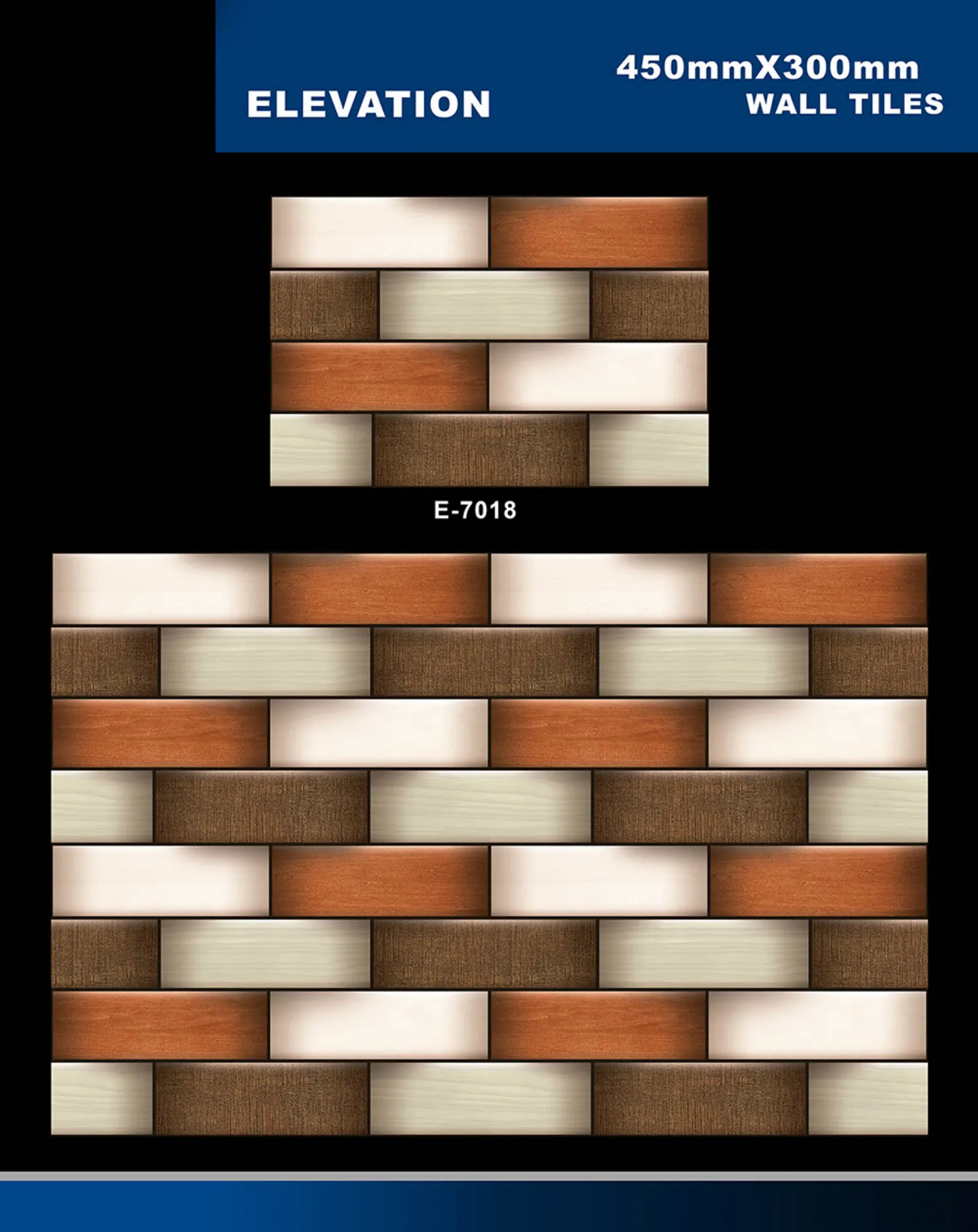 12 X 18 Elevation E 5996 To E 7027 - Design 48 - 300x450mm Elevation