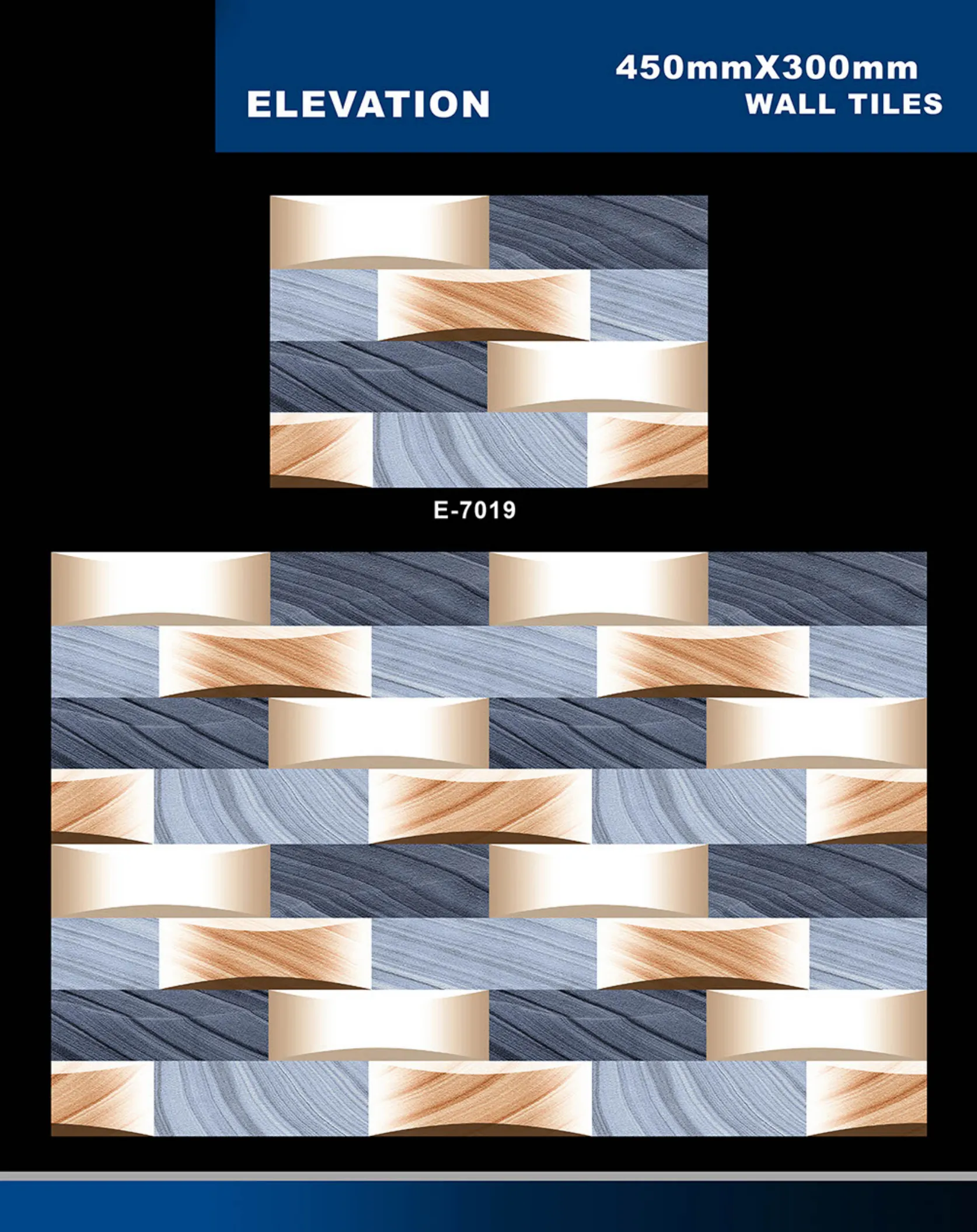 12 X 18 Elevation E 5996 To E 7027 - Design 49 - 300x450mm Elevation