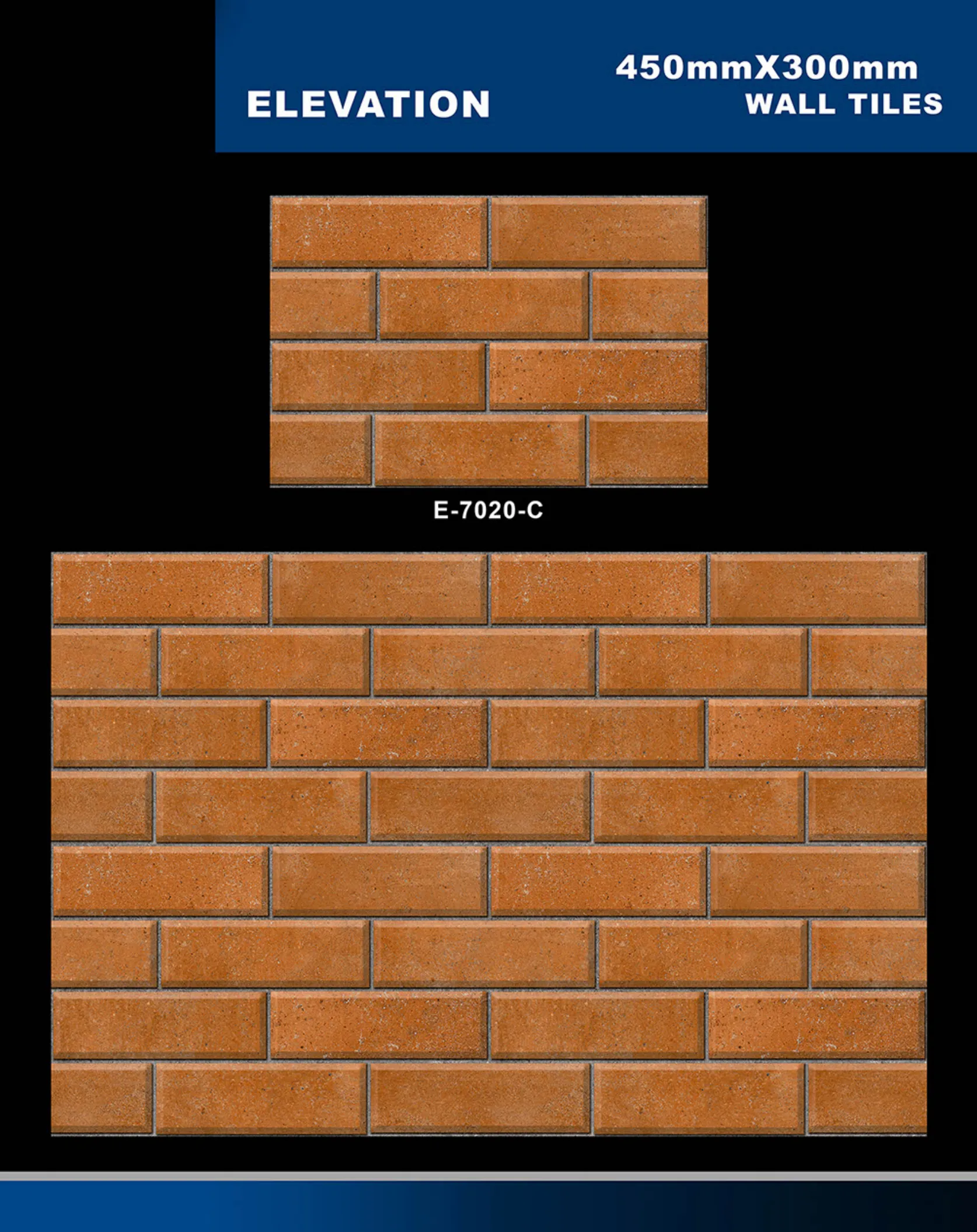 12 X 18 Elevation E 5996 To E 7027 - Design 52 - 300x450mm Elevation