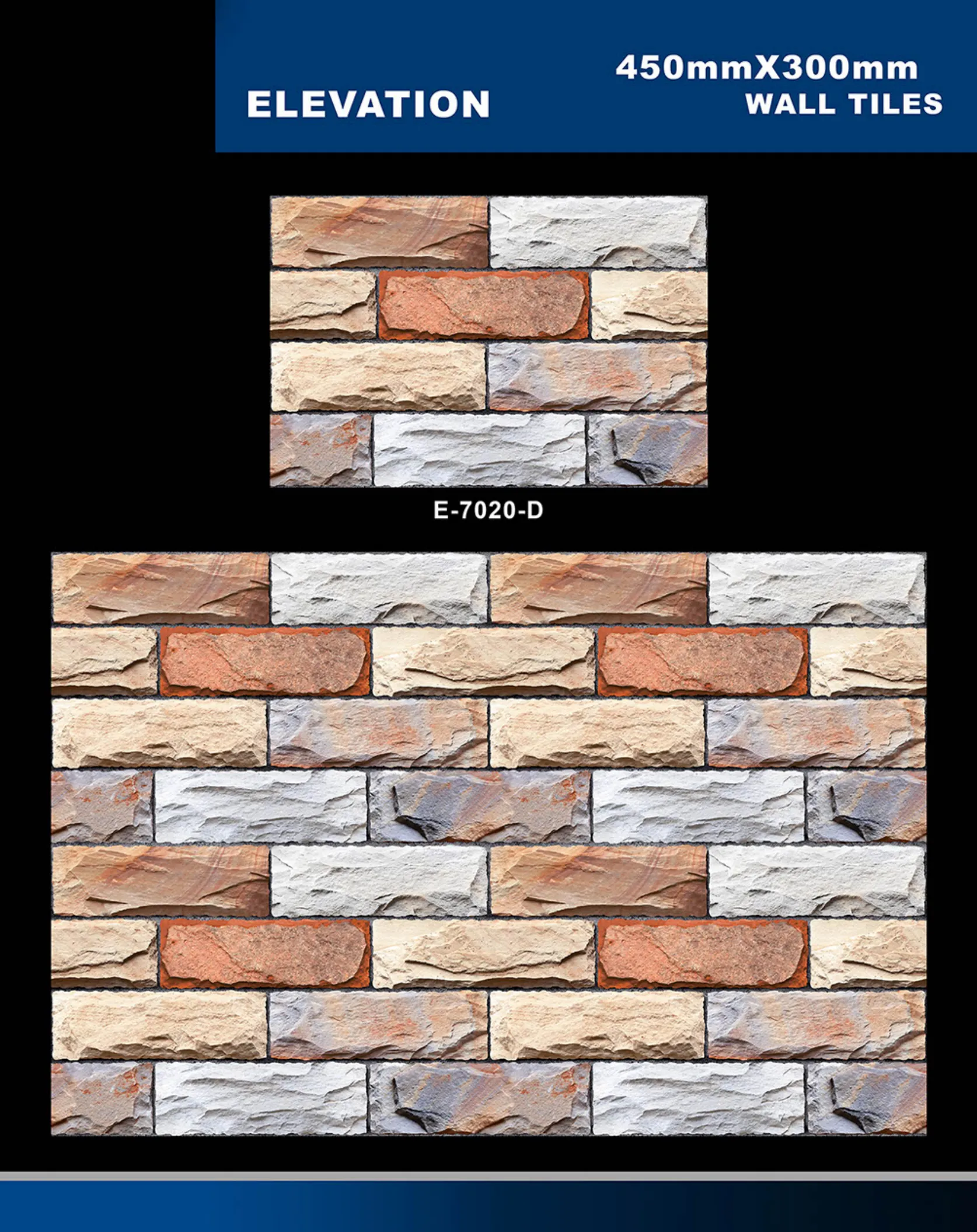 12 X 18 Elevation E 5996 To E 7027 - Design 53 - 300x450mm Elevation