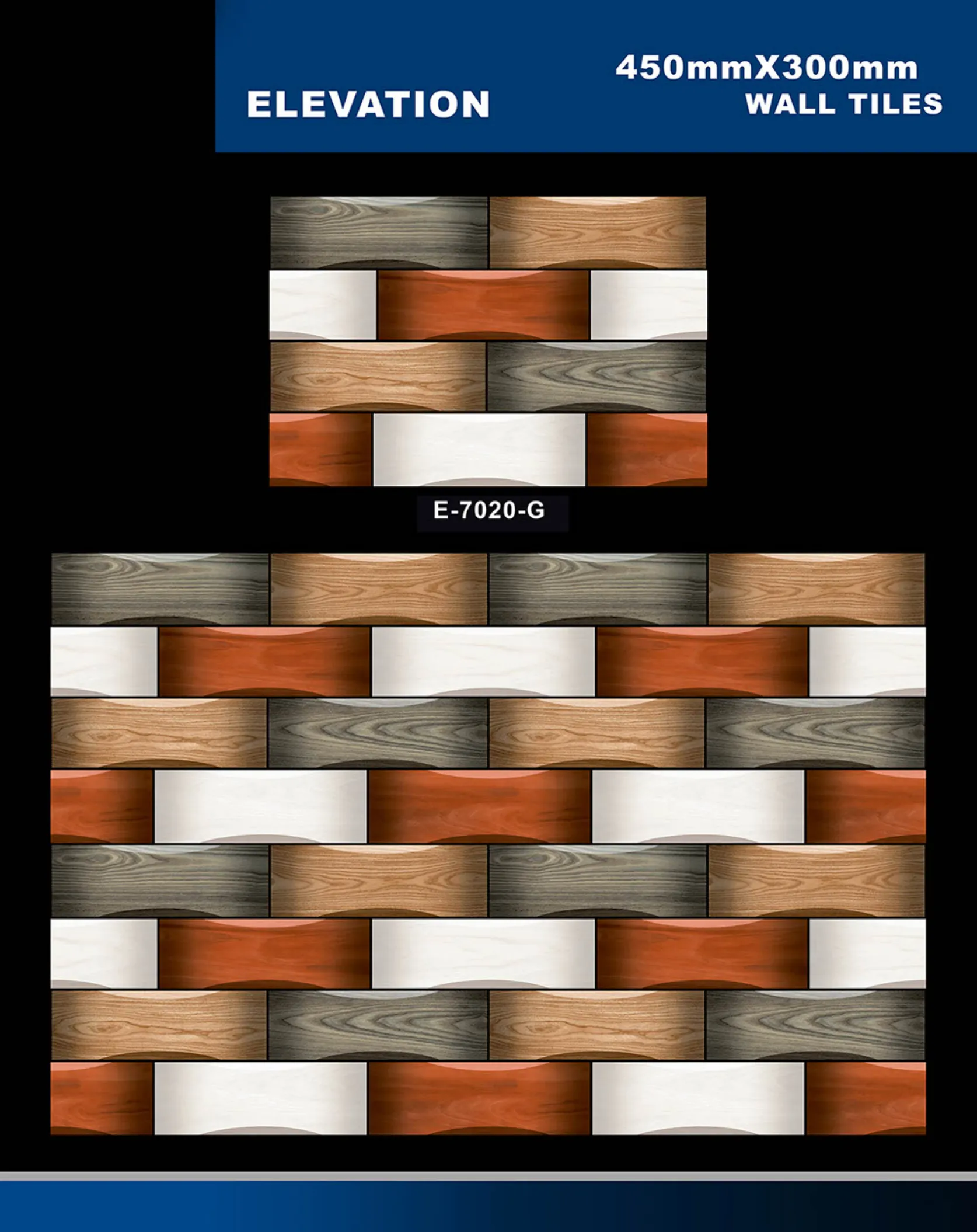 12 X 18 Elevation E 5996 To E 7027 - Design 54 - 300x450mm Elevation