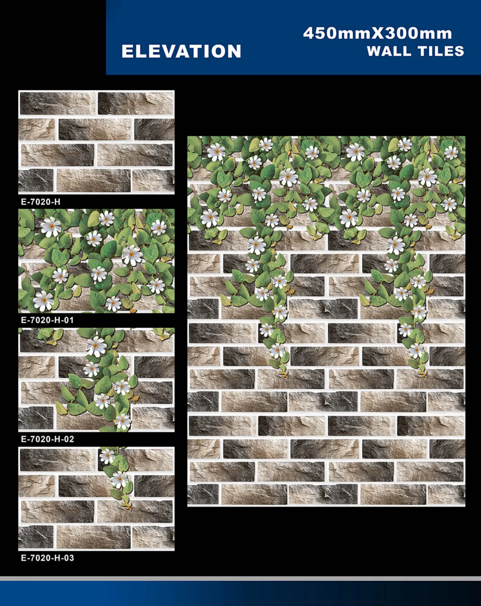 12 X 18 Elevation E 5996 To E 7027 - Design 55 - 300x450mm Elevation