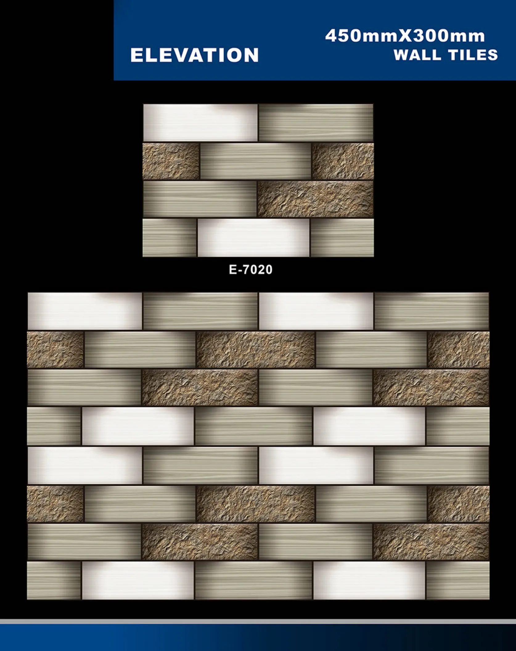 12 X 18 Elevation E 5996 To E 7027 - Design 58 - 300x450mm Elevation