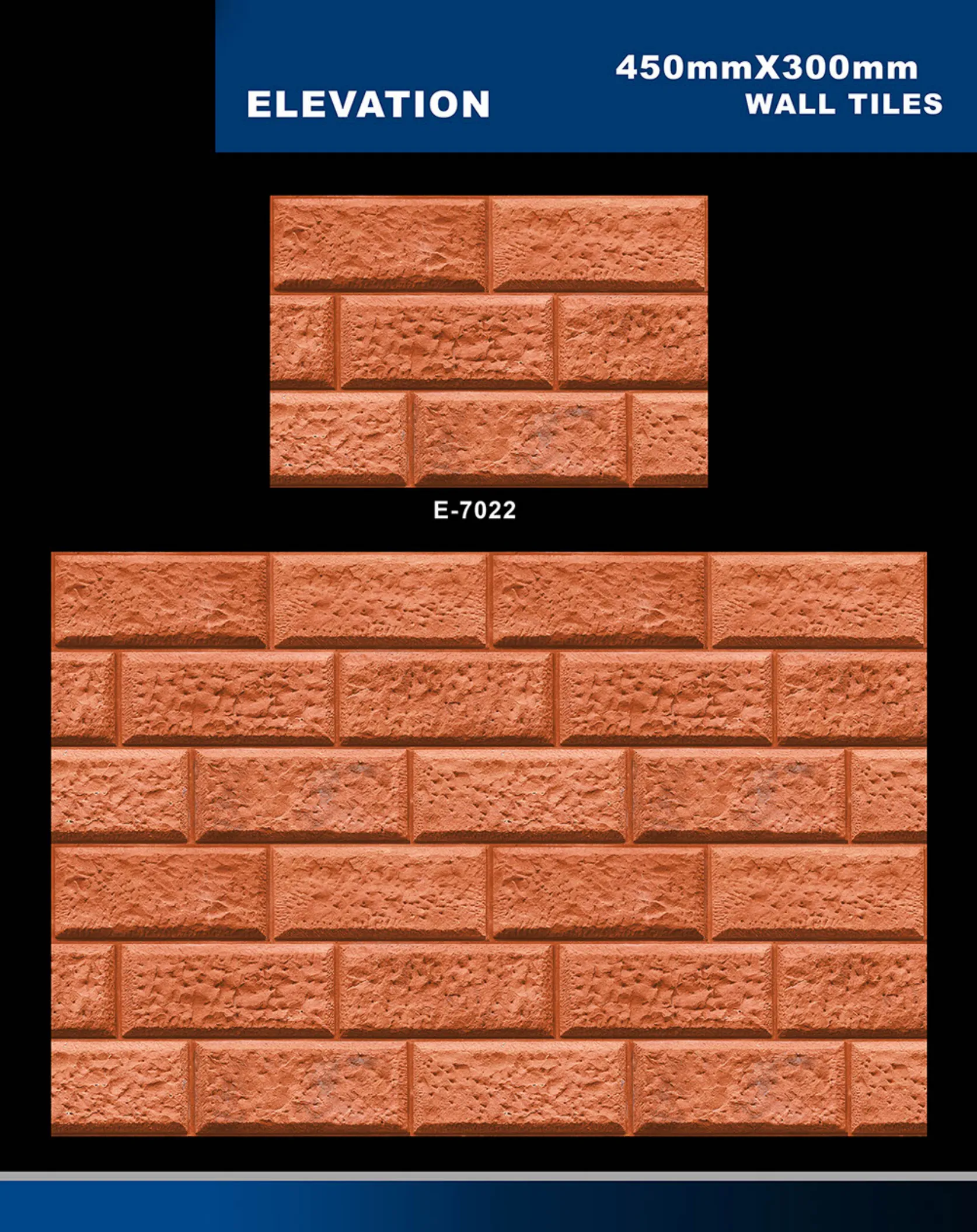 12 X 18 Elevation E 5996 To E 7027 - Design 60 - 300x450mm Elevation