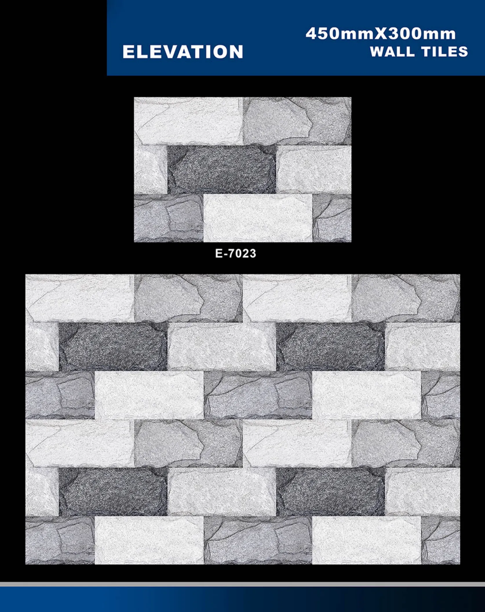 12 X 18 Elevation E 5996 To E 7027 - Design 61 - 300x450mm Elevation