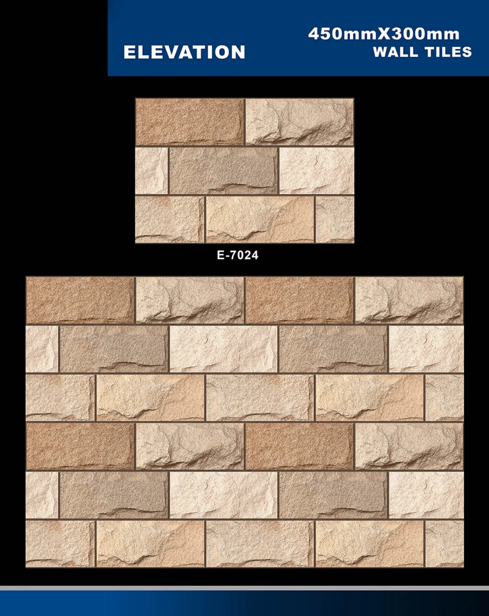 12 X 18 Elevation E 5996 To E 7027 - Design 62 - 300x450mm Elevation