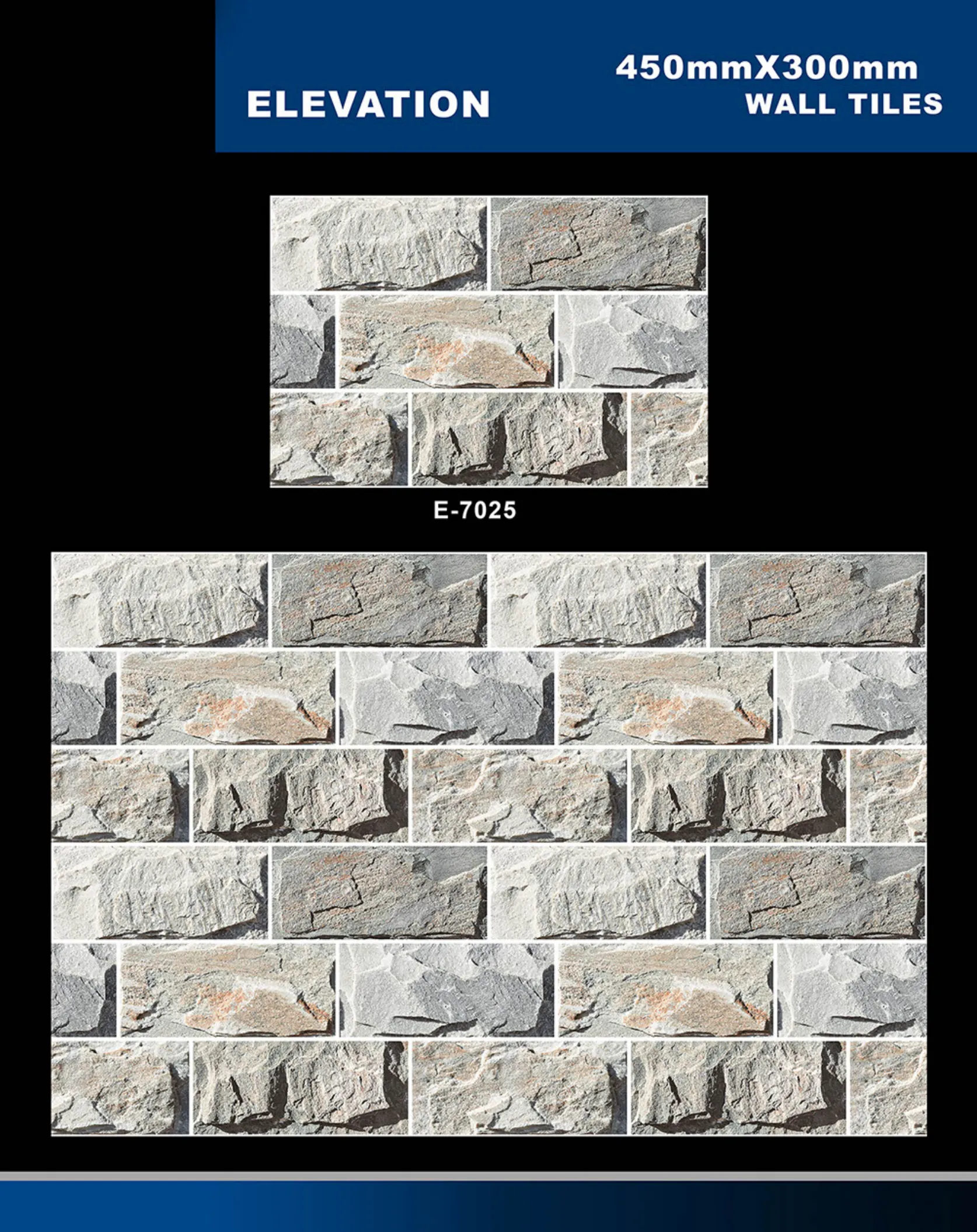 12 X 18 Elevation E 5996 To E 7027 - Design 63 - 300x450mm Elevation