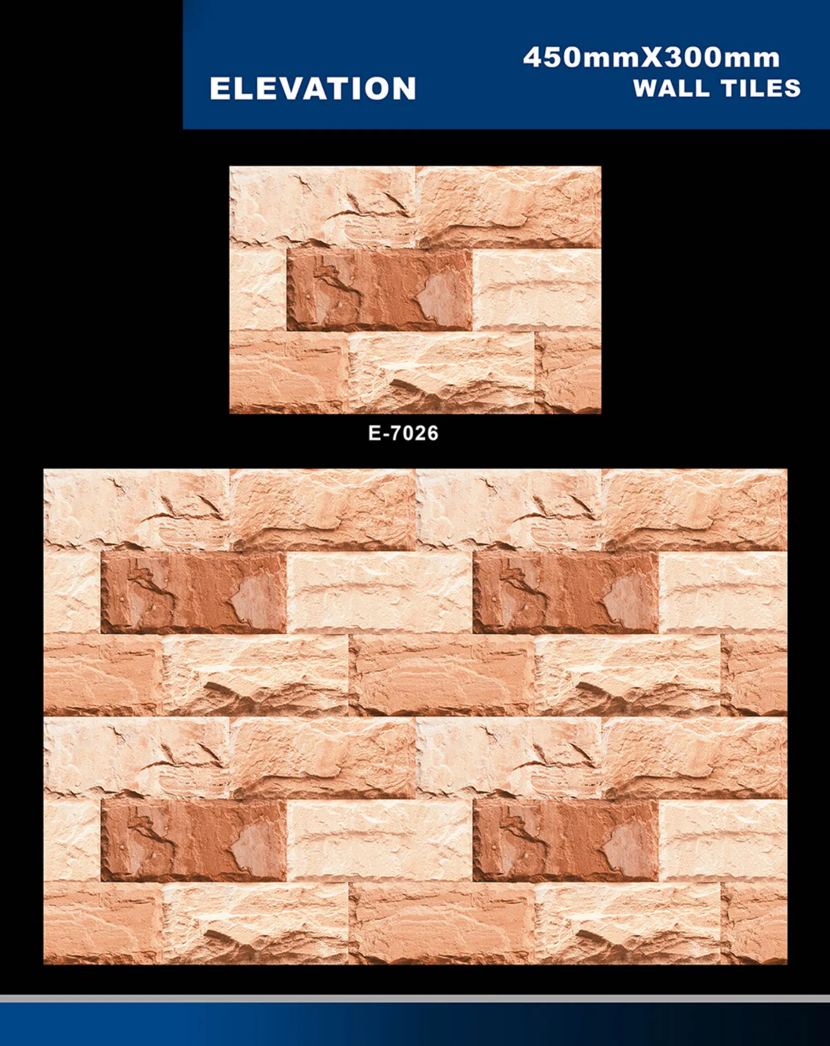 12 X 18 Elevation E 5996 To E 7027 - Design 64 - 300x450mm Elevation