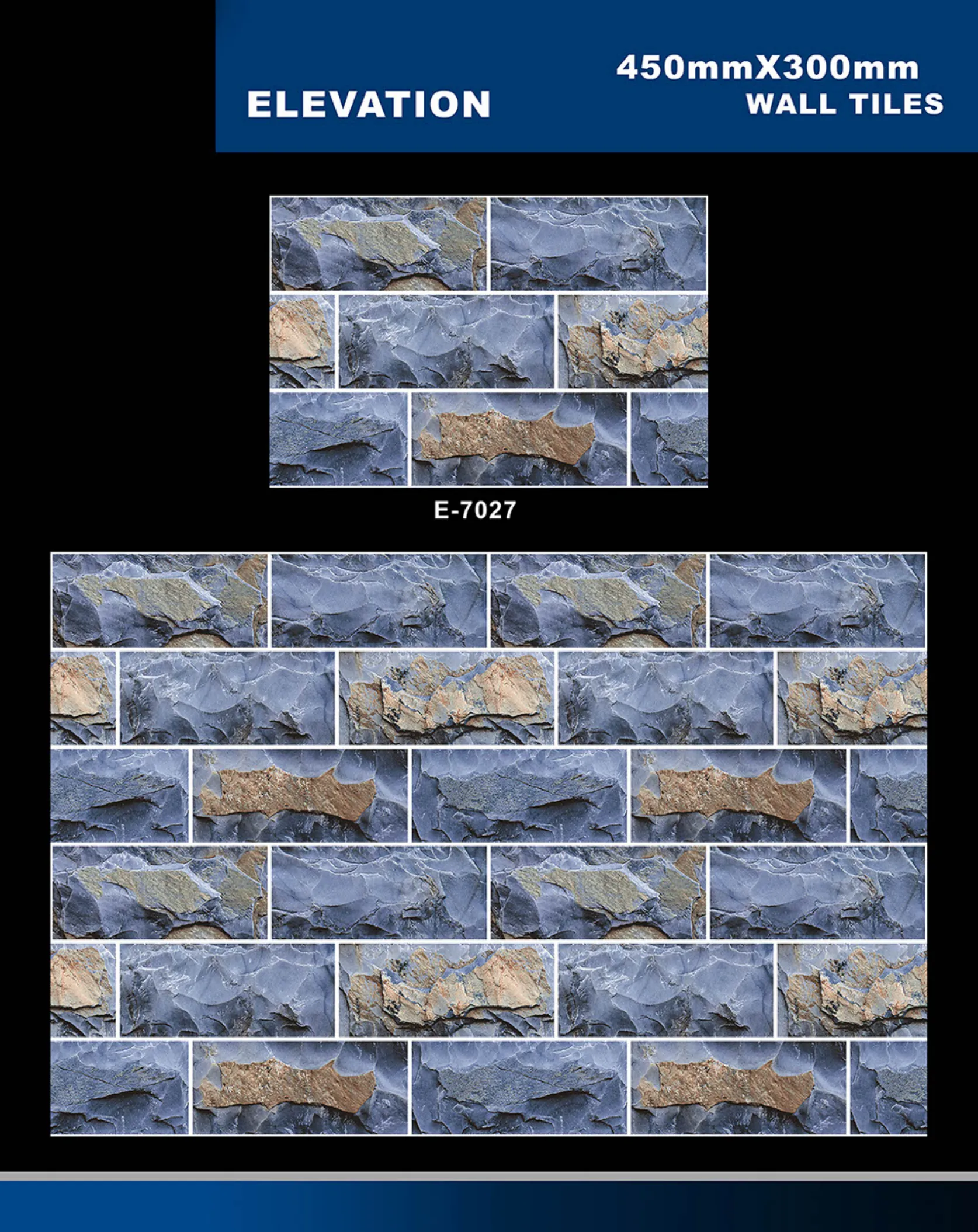 12 X 18 Elevation E 5996 To E 7027 - Design 65 - 300x450mm Elevation