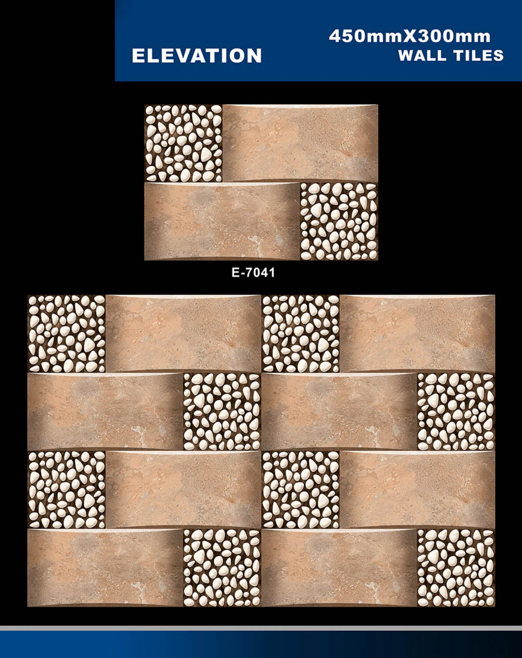 12 X 18 Elevation E 7028 To E 9059 - Design 7 - 300x450mm Elevation