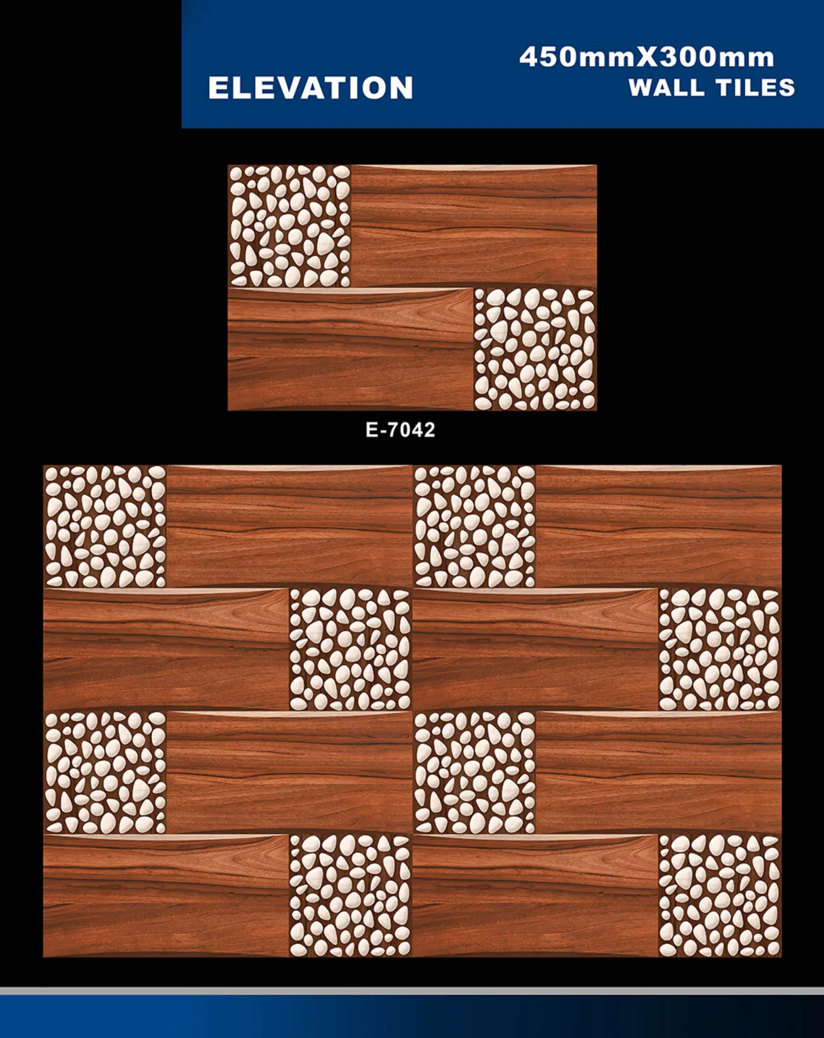 12 X 18 Elevation E 7028 To E 9059 - Design 8 - 300x450mm Elevation