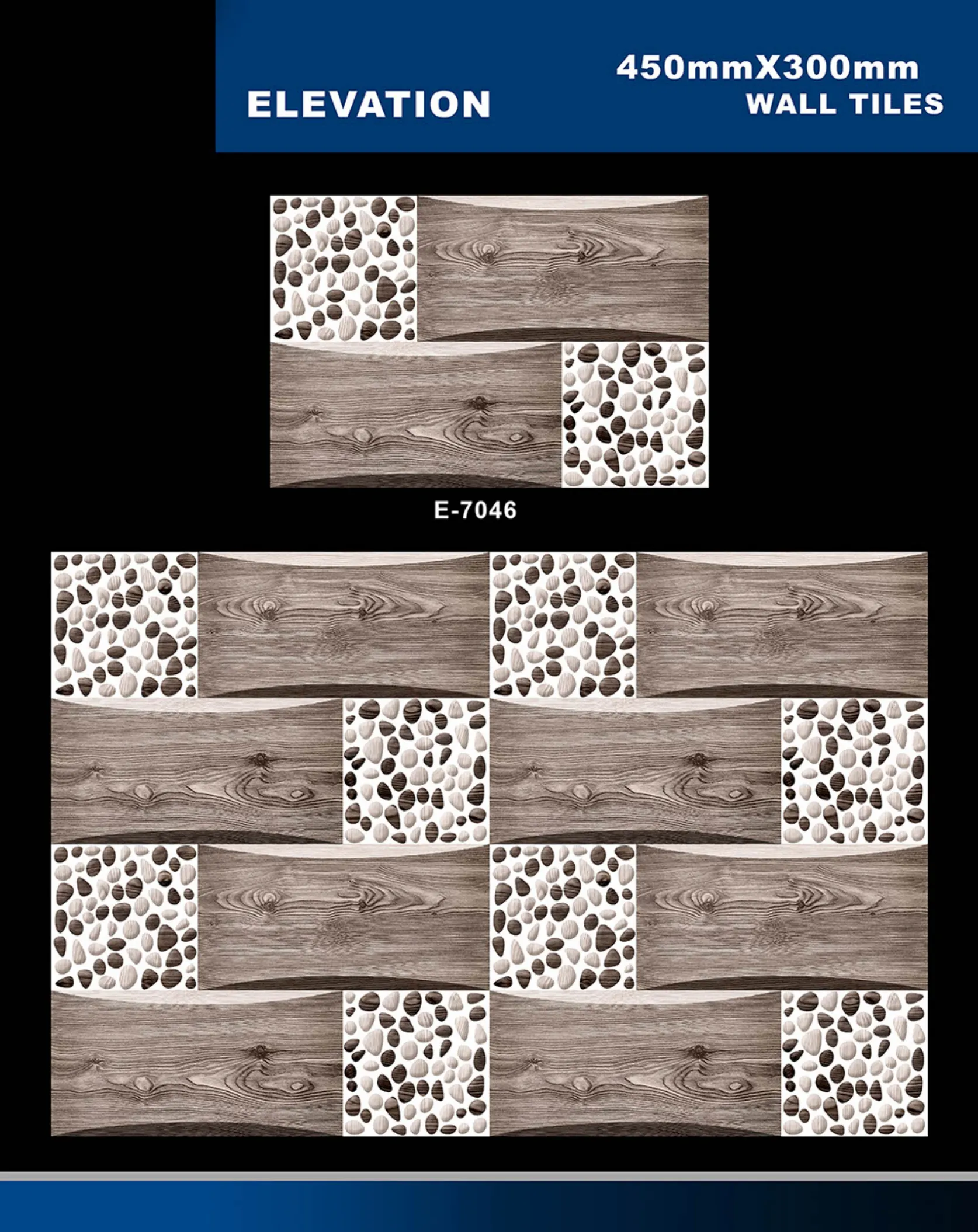 12 X 18 Elevation E 7028 To E 9059 - Design 12 - 300x450mm Elevation