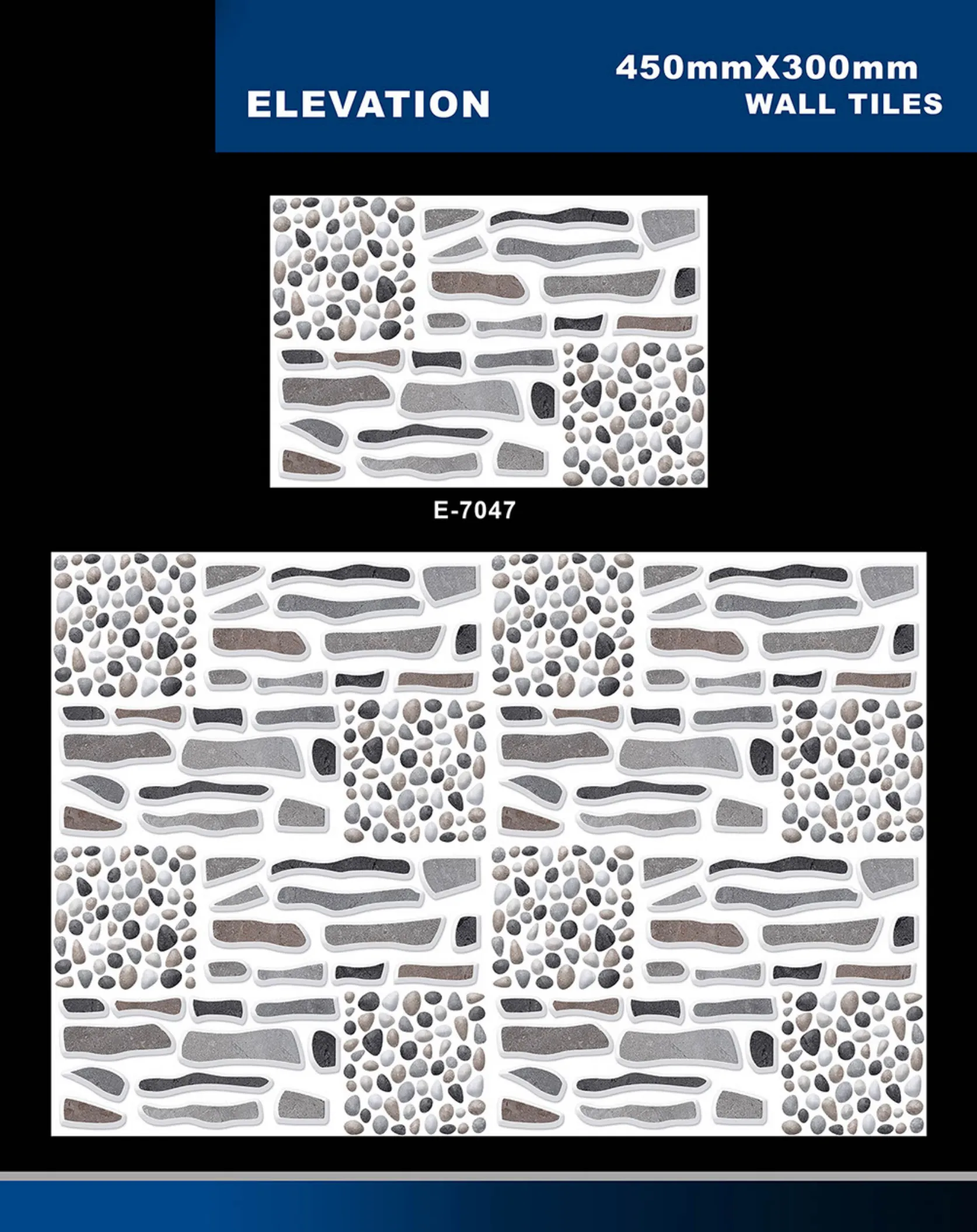 12 X 18 Elevation E 7028 To E 9059 - Design 13 - 300x450mm Elevation