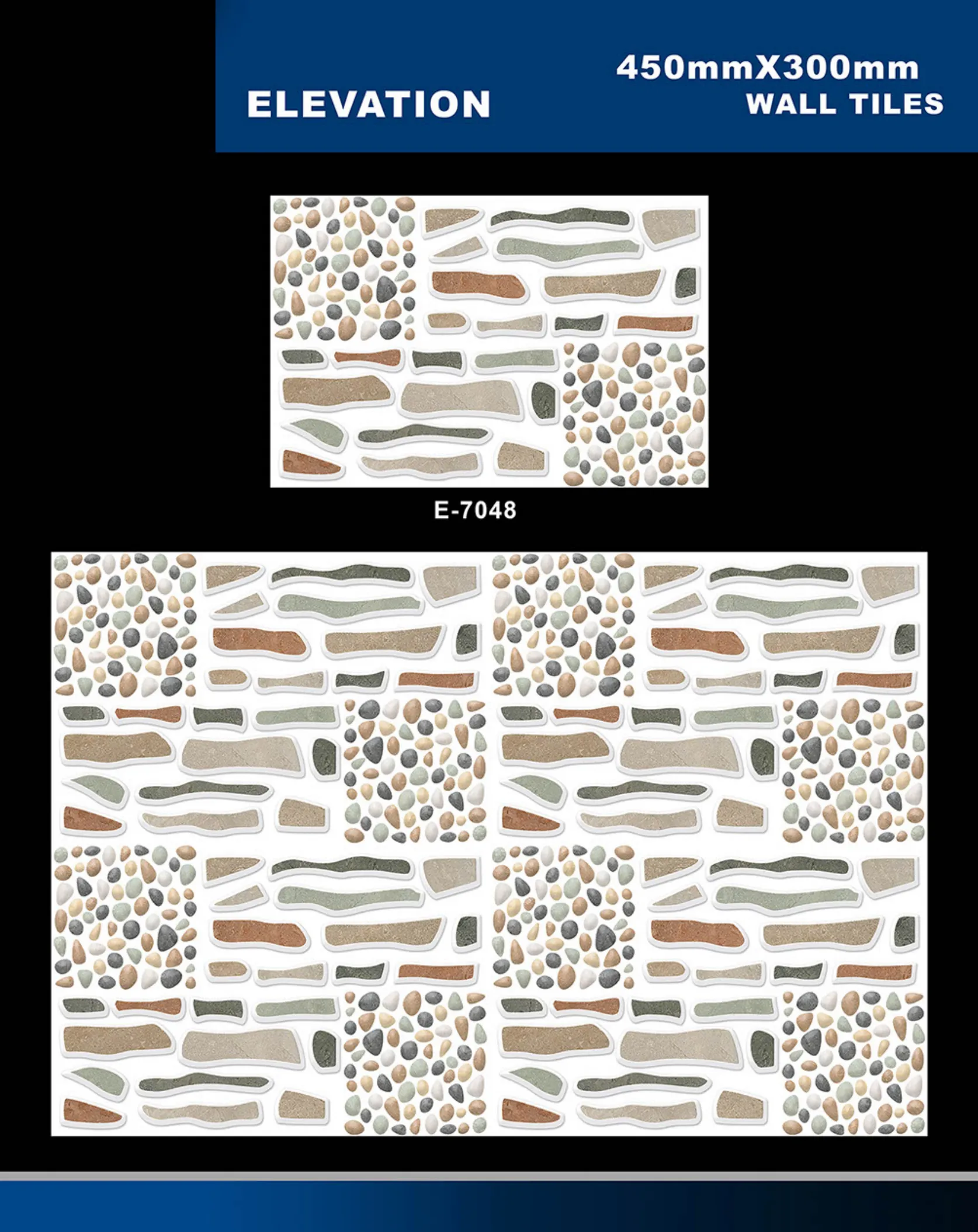 12 X 18 Elevation E 7028 To E 9059 - Design 14 - 300x450mm Elevation