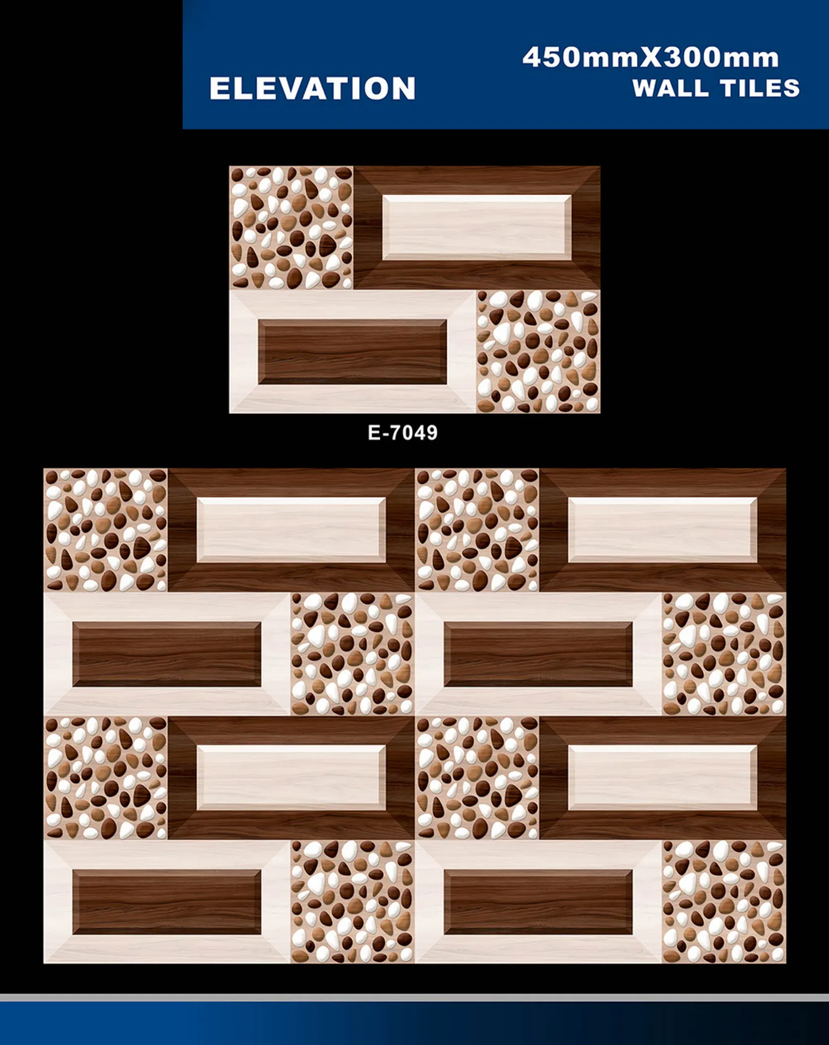 12 X 18 Elevation E 7028 To E 9059 - Design 15 - 300x450mm Elevation