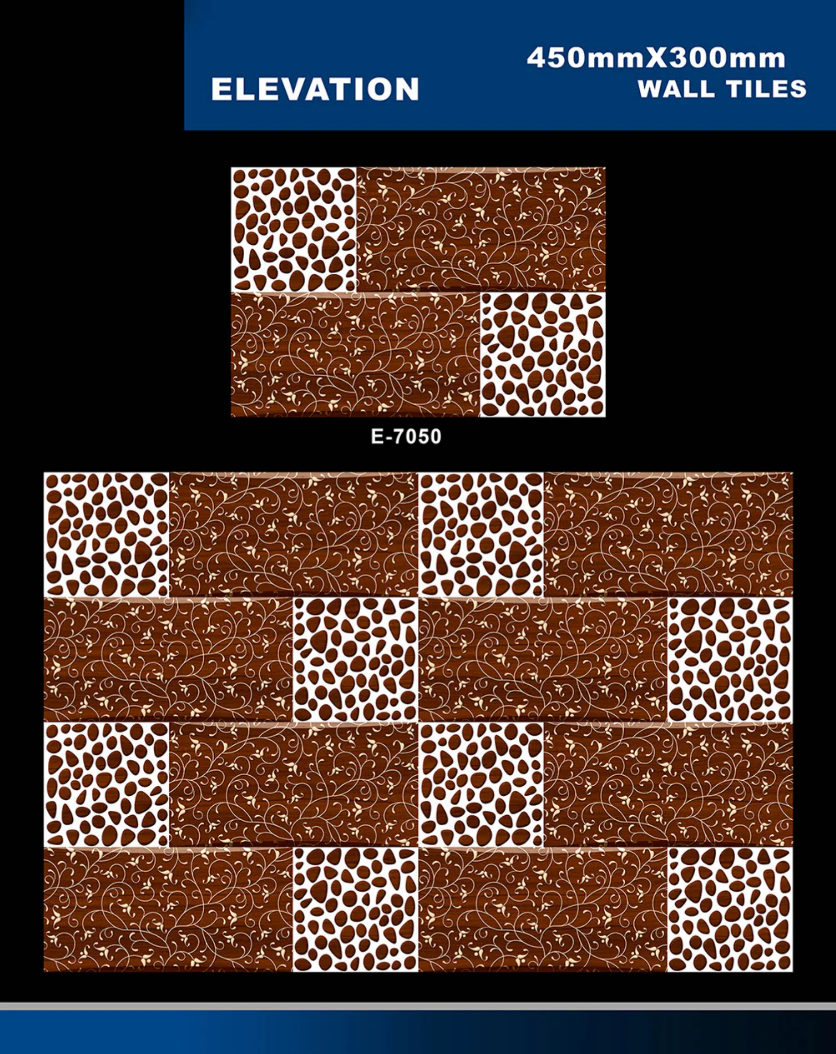 12 X 18 Elevation E 7028 To E 9059 - Design 16 - 300x450mm Elevation