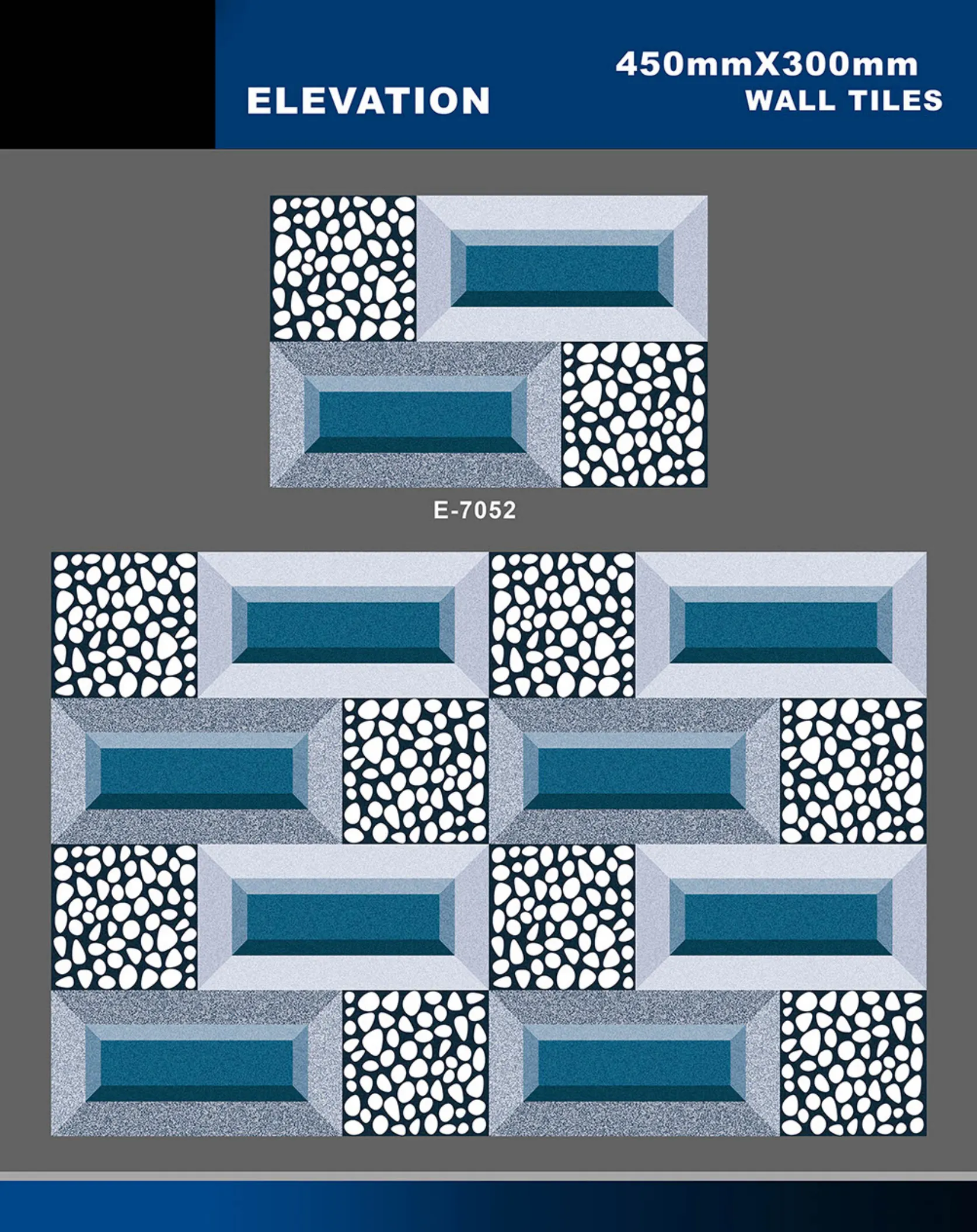 12 X 18 Elevation E 7028 To E 9059 - Design 18 - 300x450mm Elevation