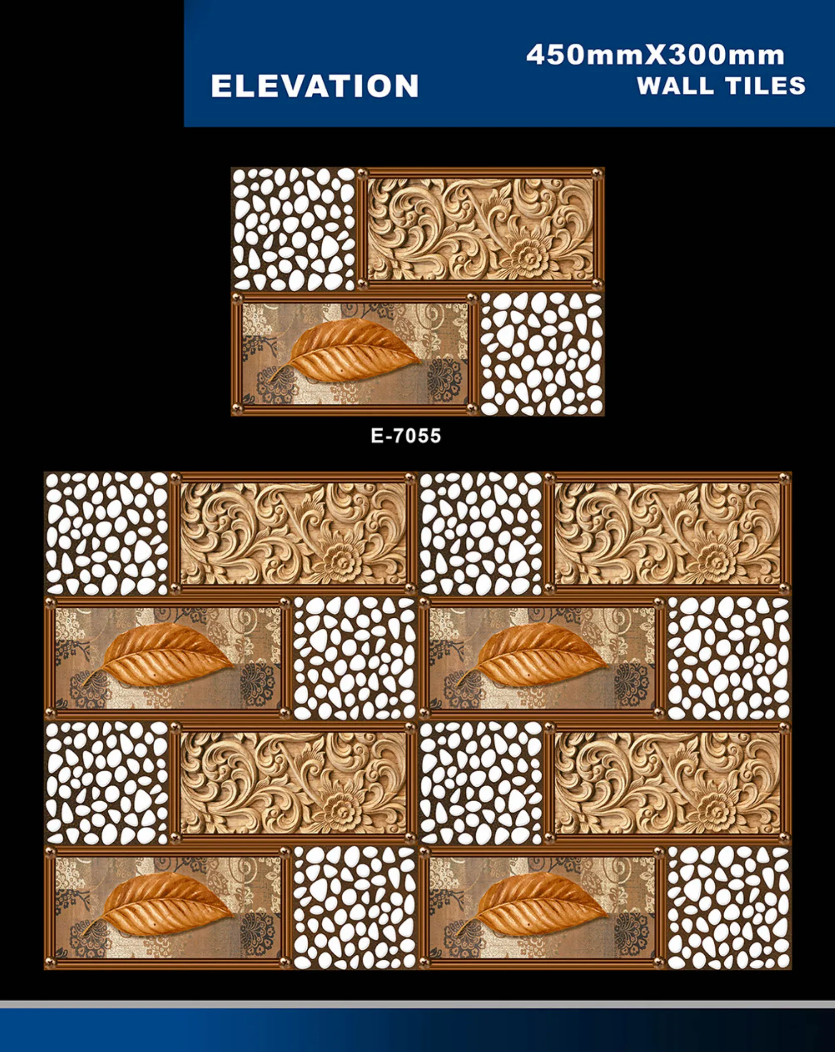 12 X 18 Elevation E 7028 To E 9059 - Design 21 - 300x450mm Elevation