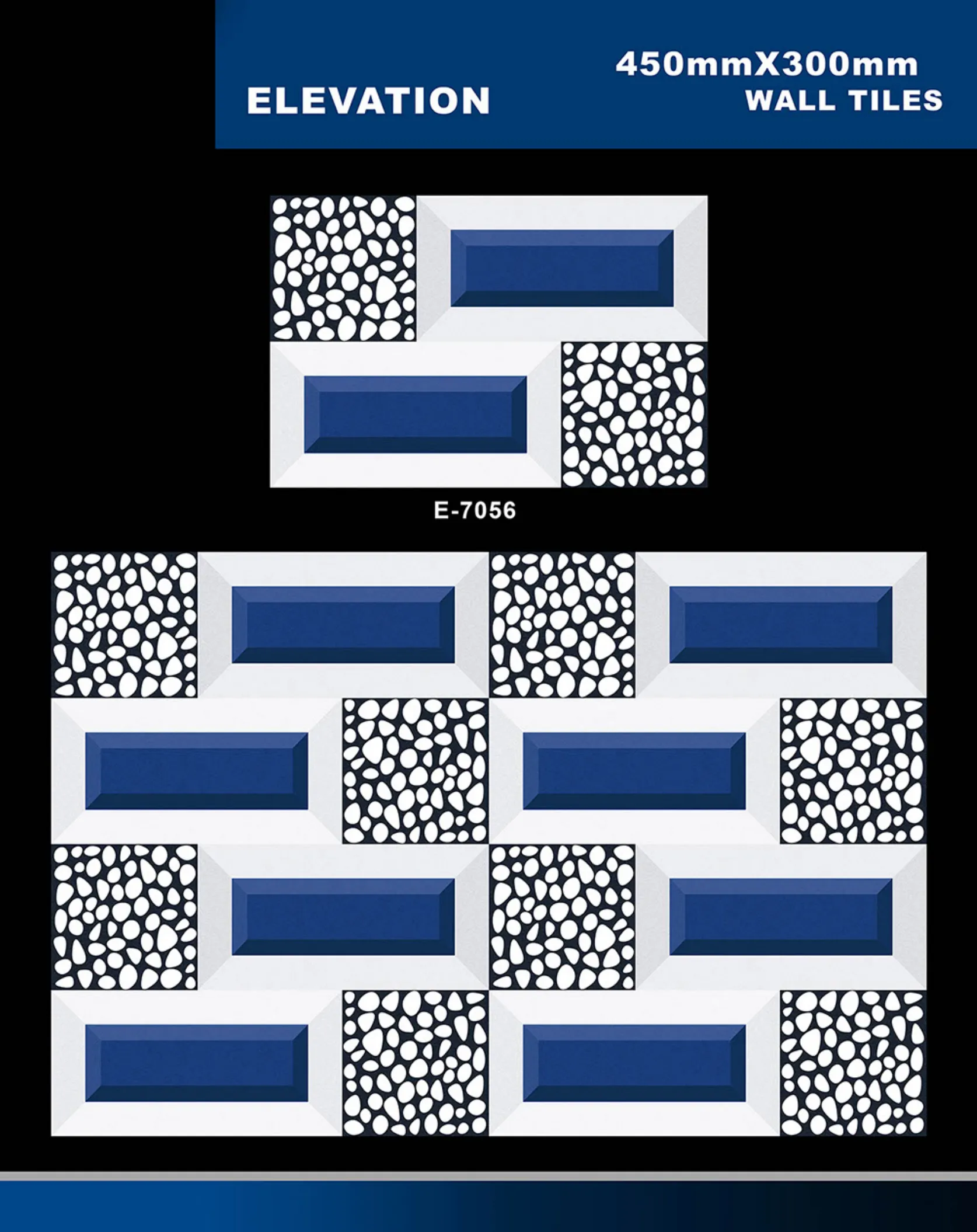 12 X 18 Elevation E 7028 To E 9059 - Design 22 - 300x450mm Elevation