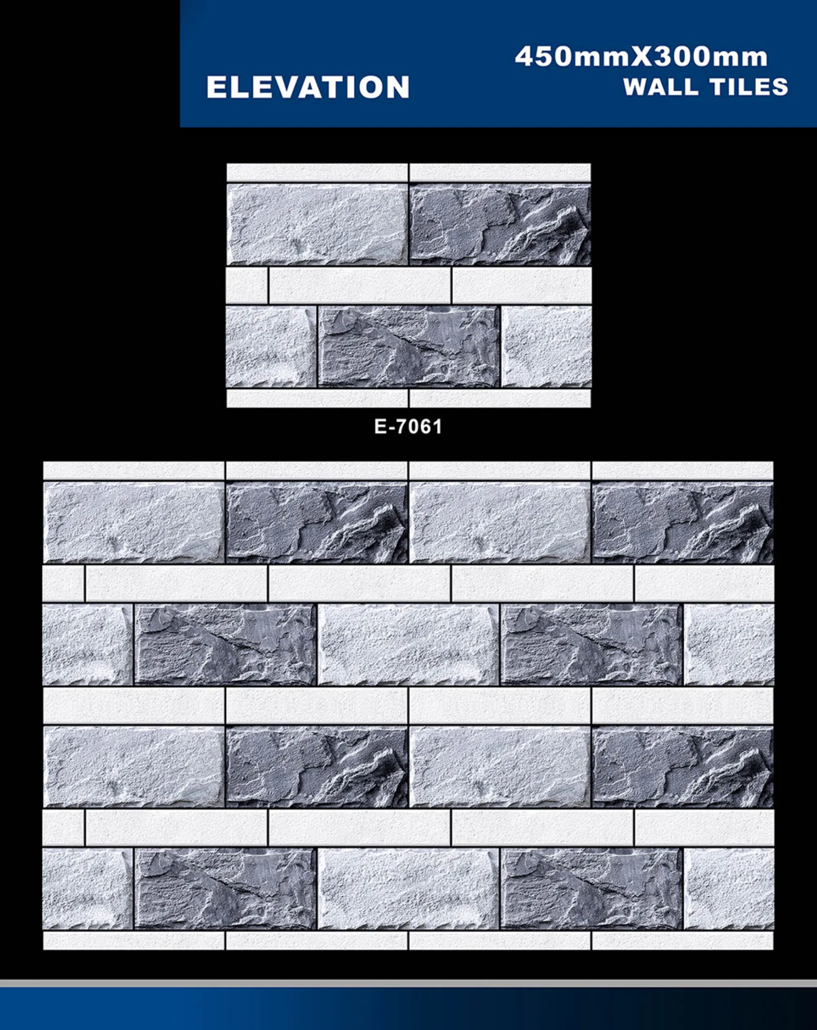 12 X 18 Elevation E 7028 To E 9059 - Design 24 - 300x450mm Elevation