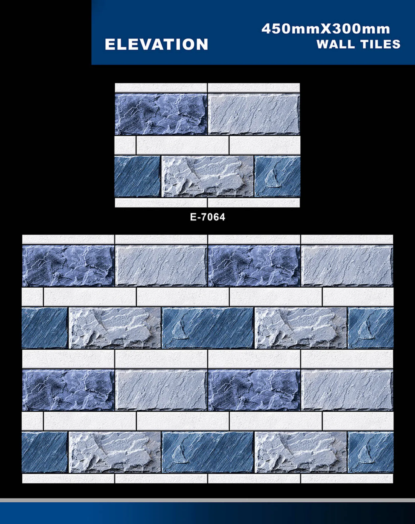 12 X 18 Elevation E 7028 To E 9059 - Design 27 - 300x450mm Elevation