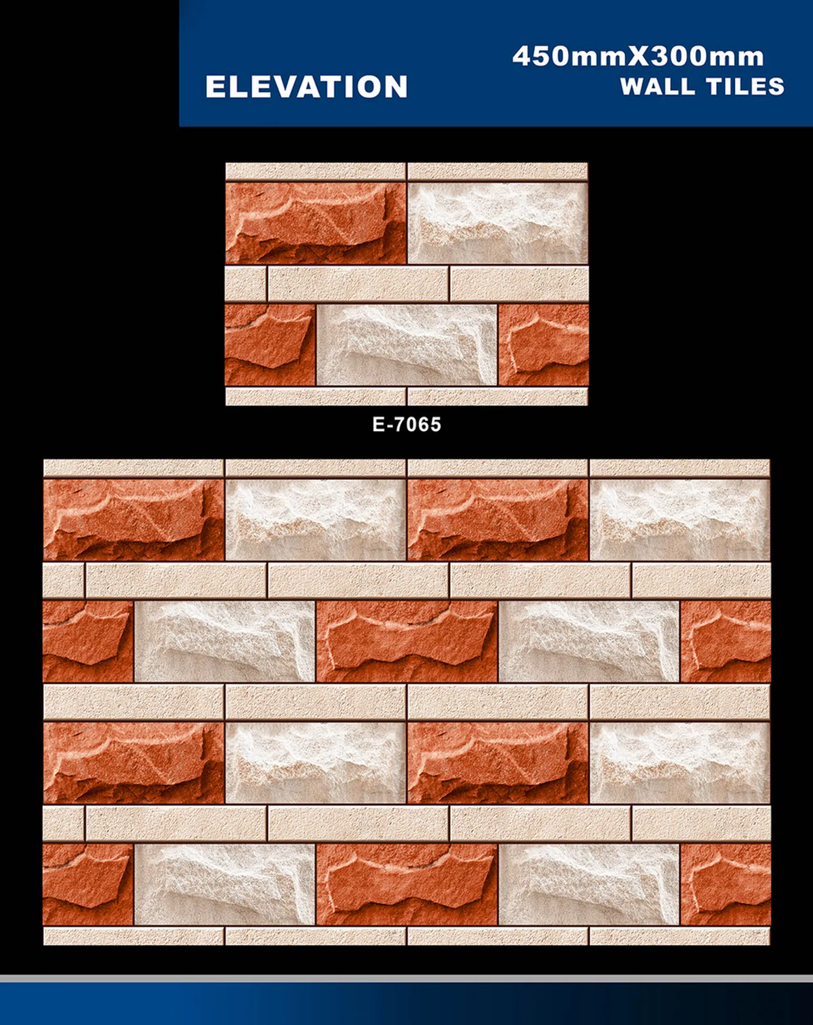 12 X 18 Elevation E 7028 To E 9059 - Design 28 - 300x450mm Elevation