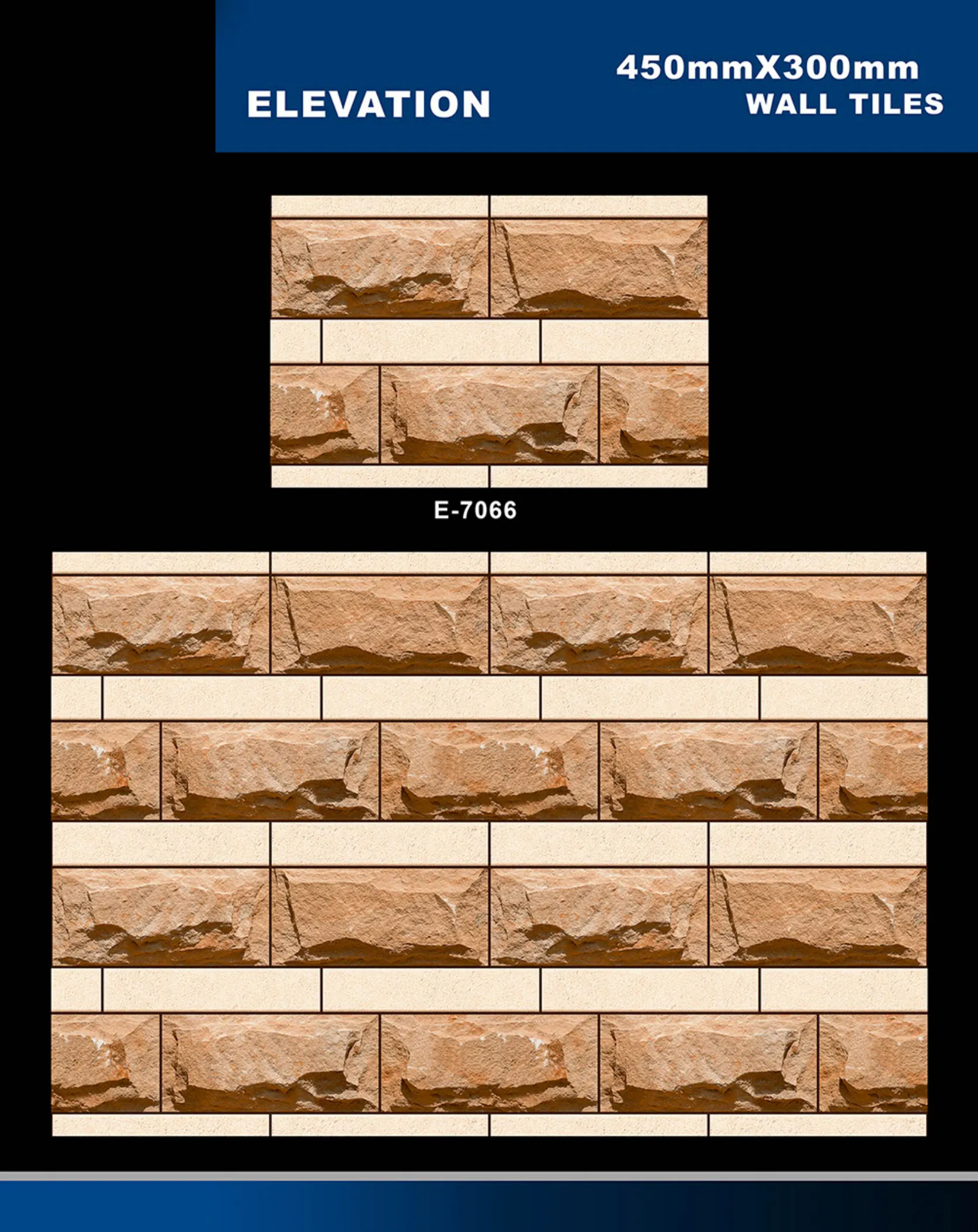 12 X 18 Elevation E 7028 To E 9059 - Design 29 - 300x450mm Elevation