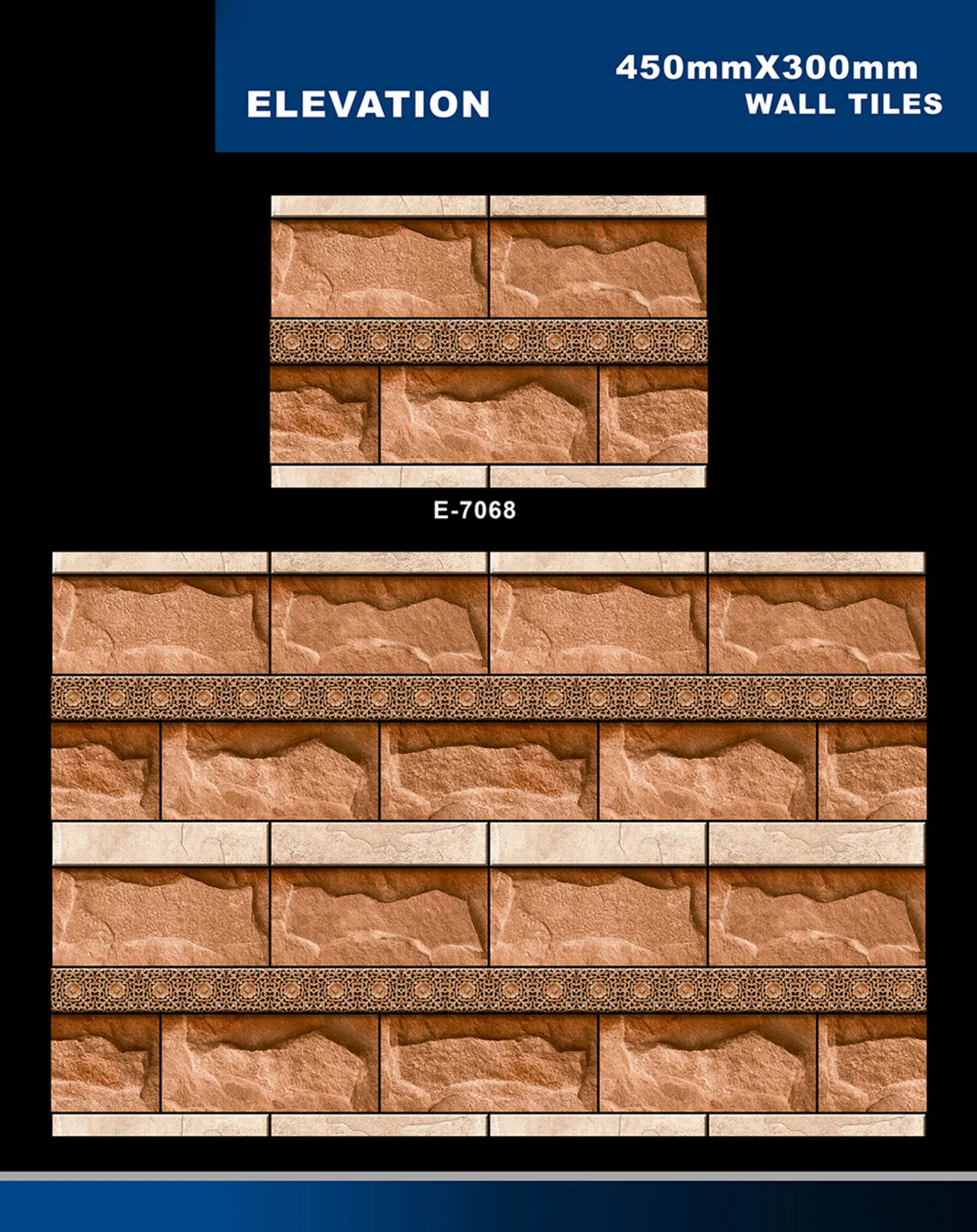12 X 18 Elevation E 7028 To E 9059 - Design 31 - 300x450mm Elevation