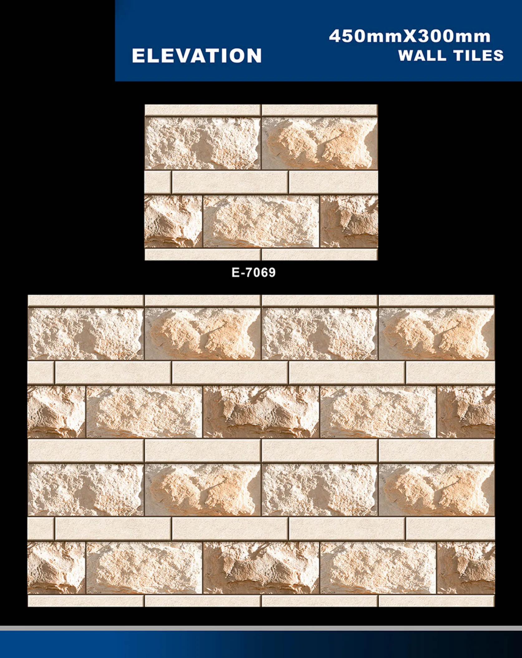 12 X 18 Elevation E 7028 To E 9059 - Design 32 - 300x450mm Elevation