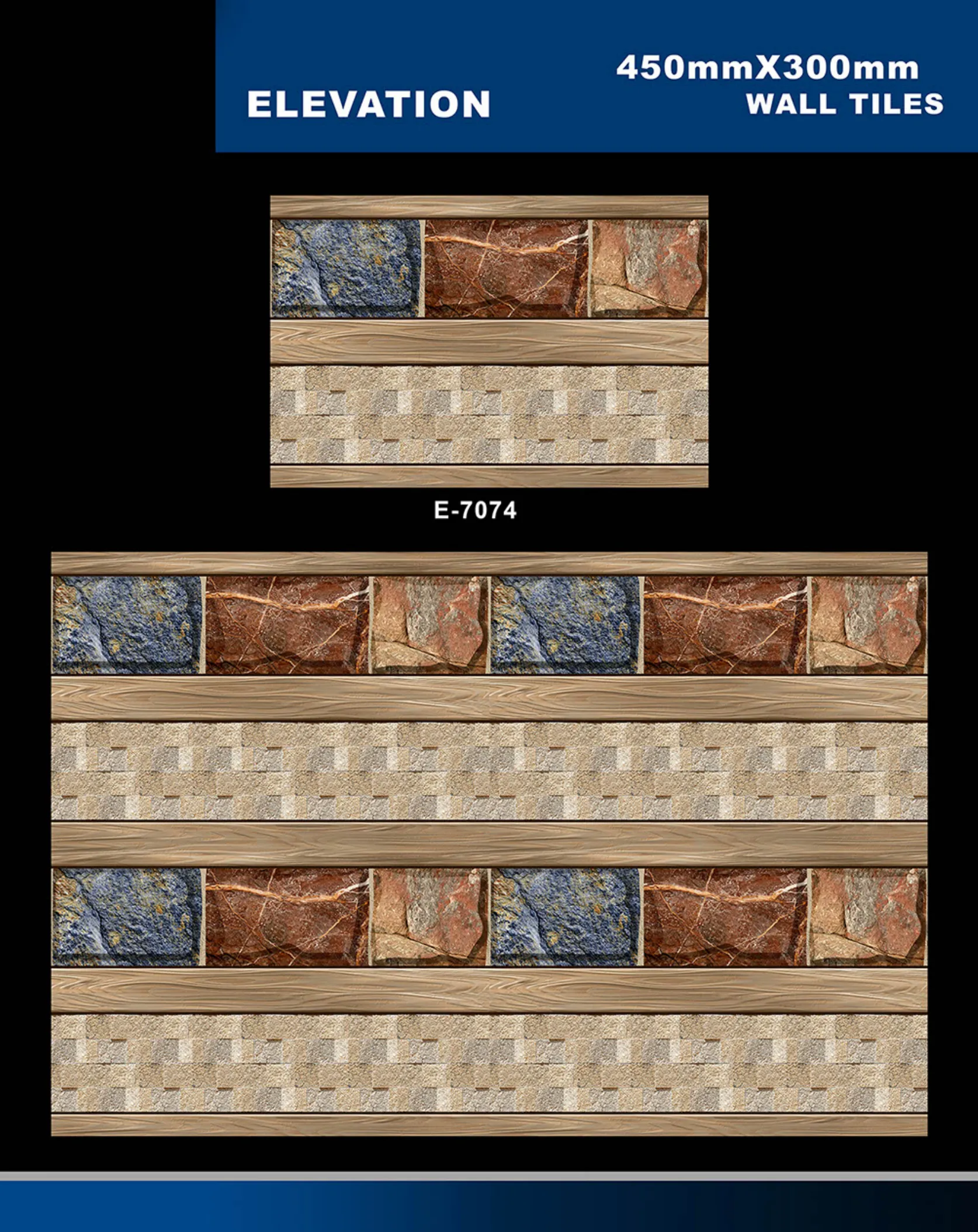12 X 18 Elevation E 7028 To E 9059 - Design 37 - 300x450mm Elevation