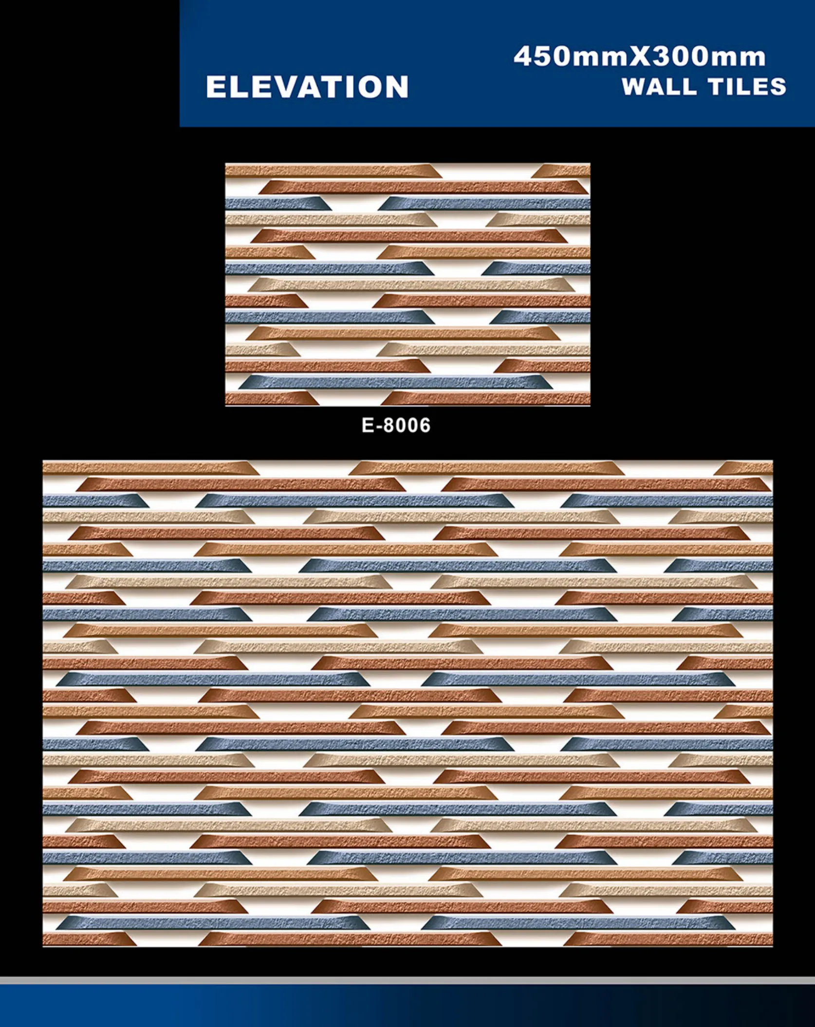 12 X 18 Elevation E 7028 To E 9059 - Design 46 - 300x450mm Elevation
