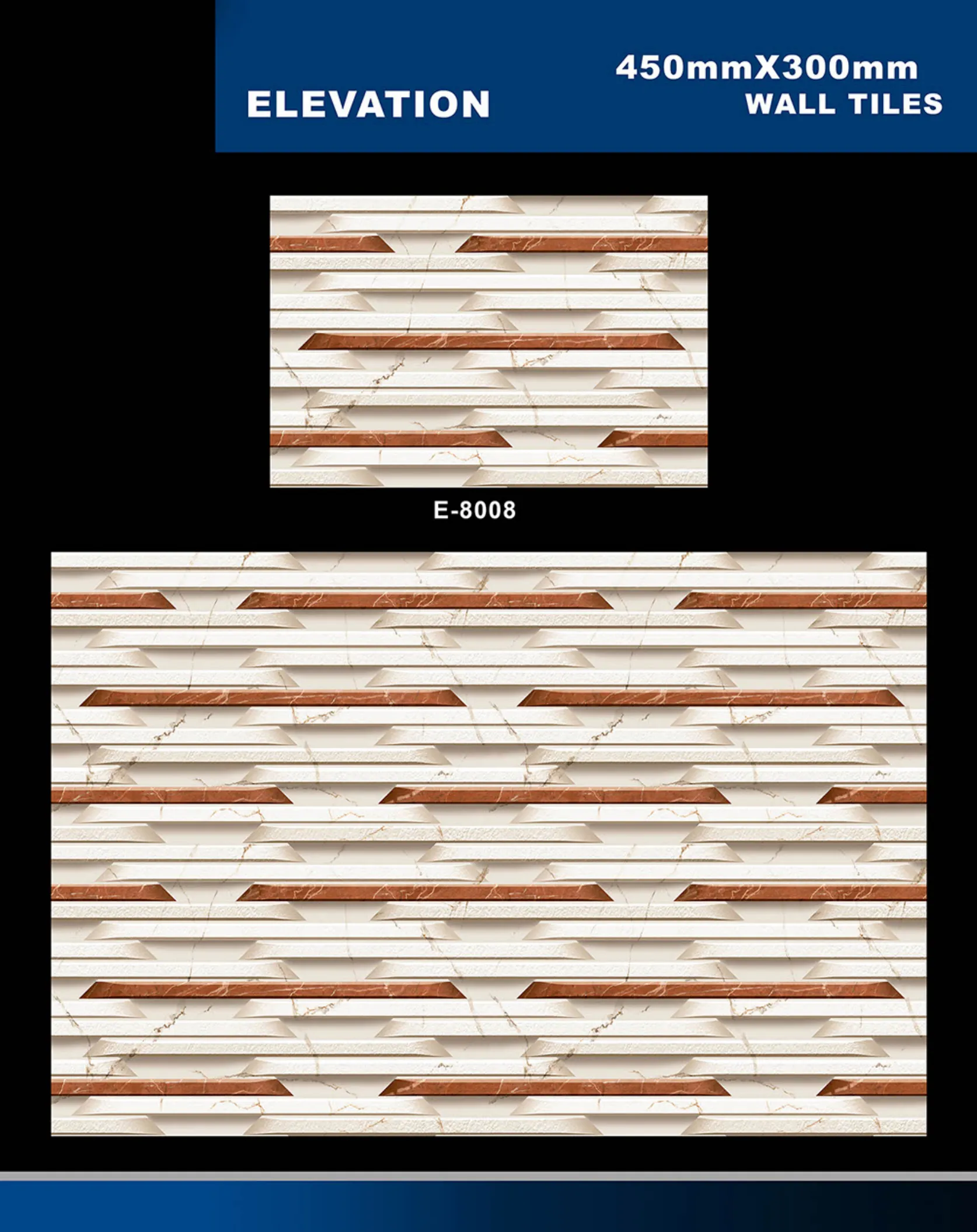 12 X 18 Elevation E 7028 To E 9059 - Design 48 - 300x450mm Elevation
