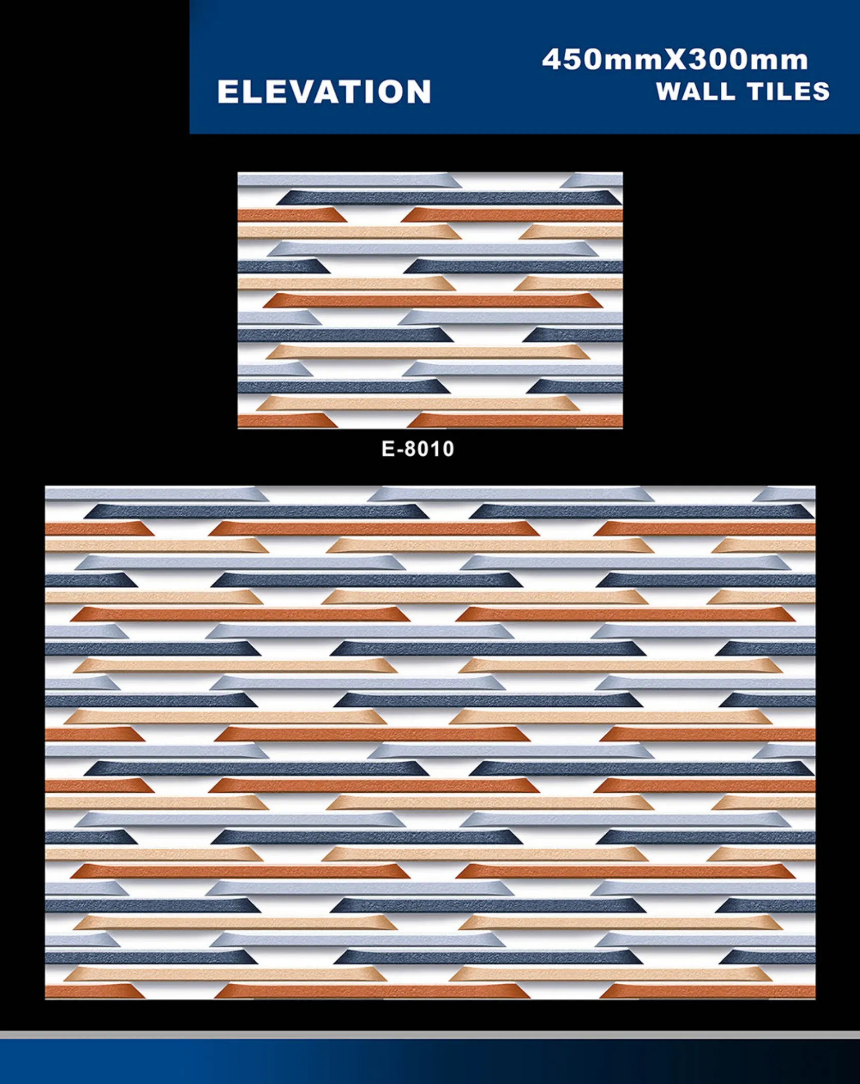 12 X 18 Elevation E 7028 To E 9059 - Design 50 - 300x450mm Elevation