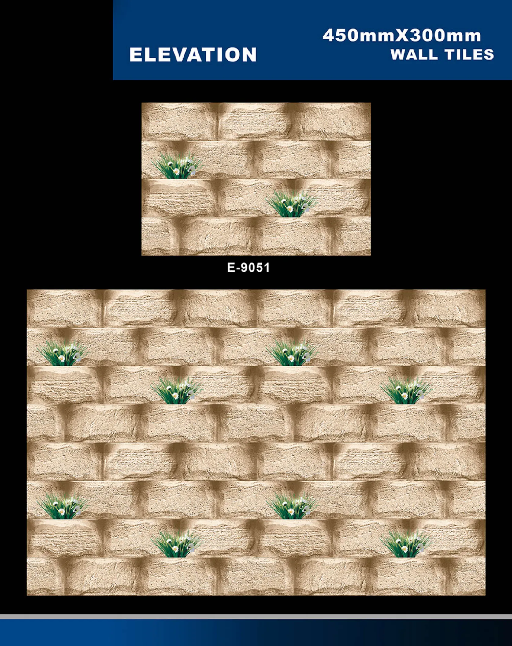 12 X 18 Elevation E 7028 To E 9059 - Design 59 - 300x450mm Elevation