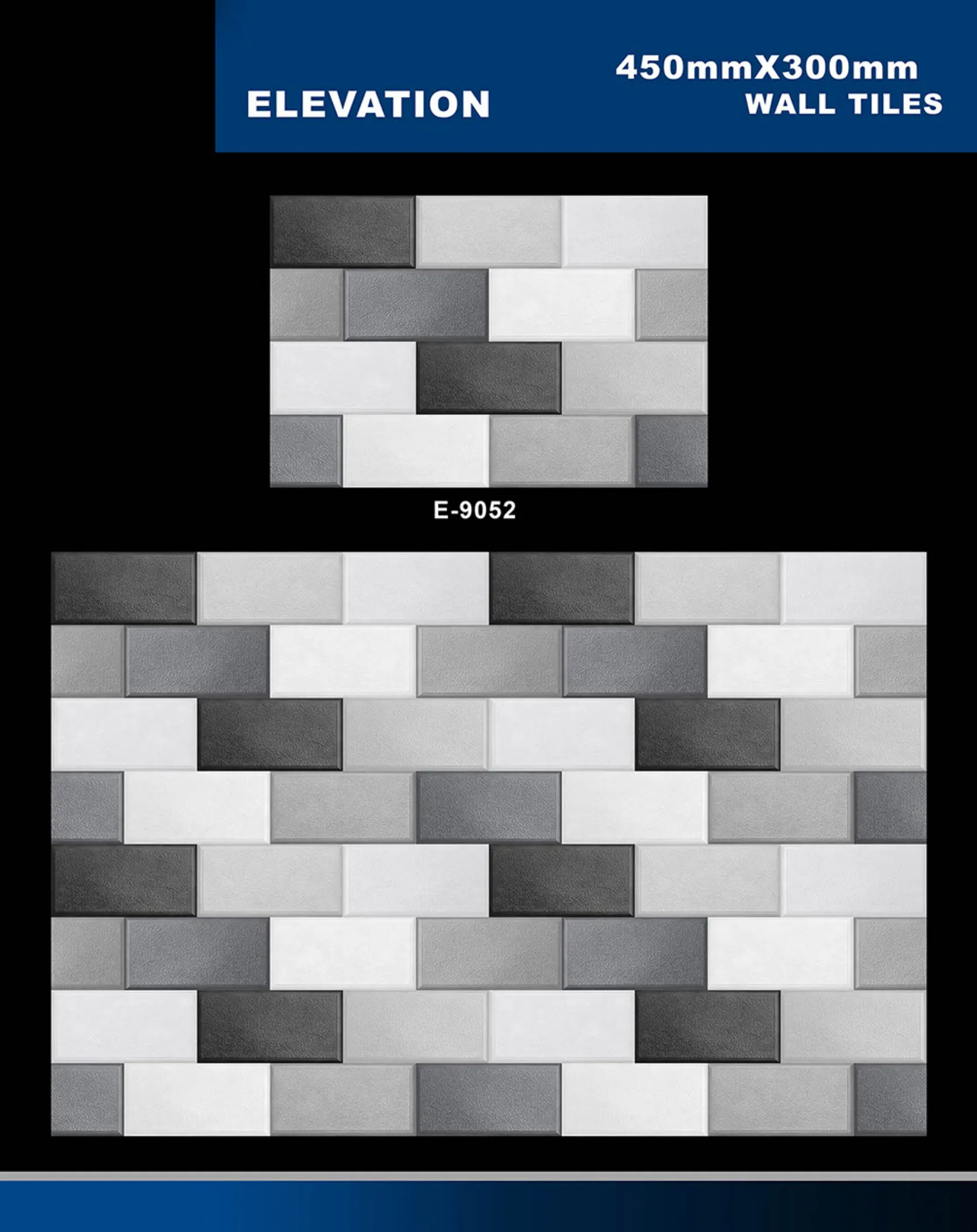 12 X 18 Elevation E 7028 To E 9059 - Design 60 - 300x450mm Elevation