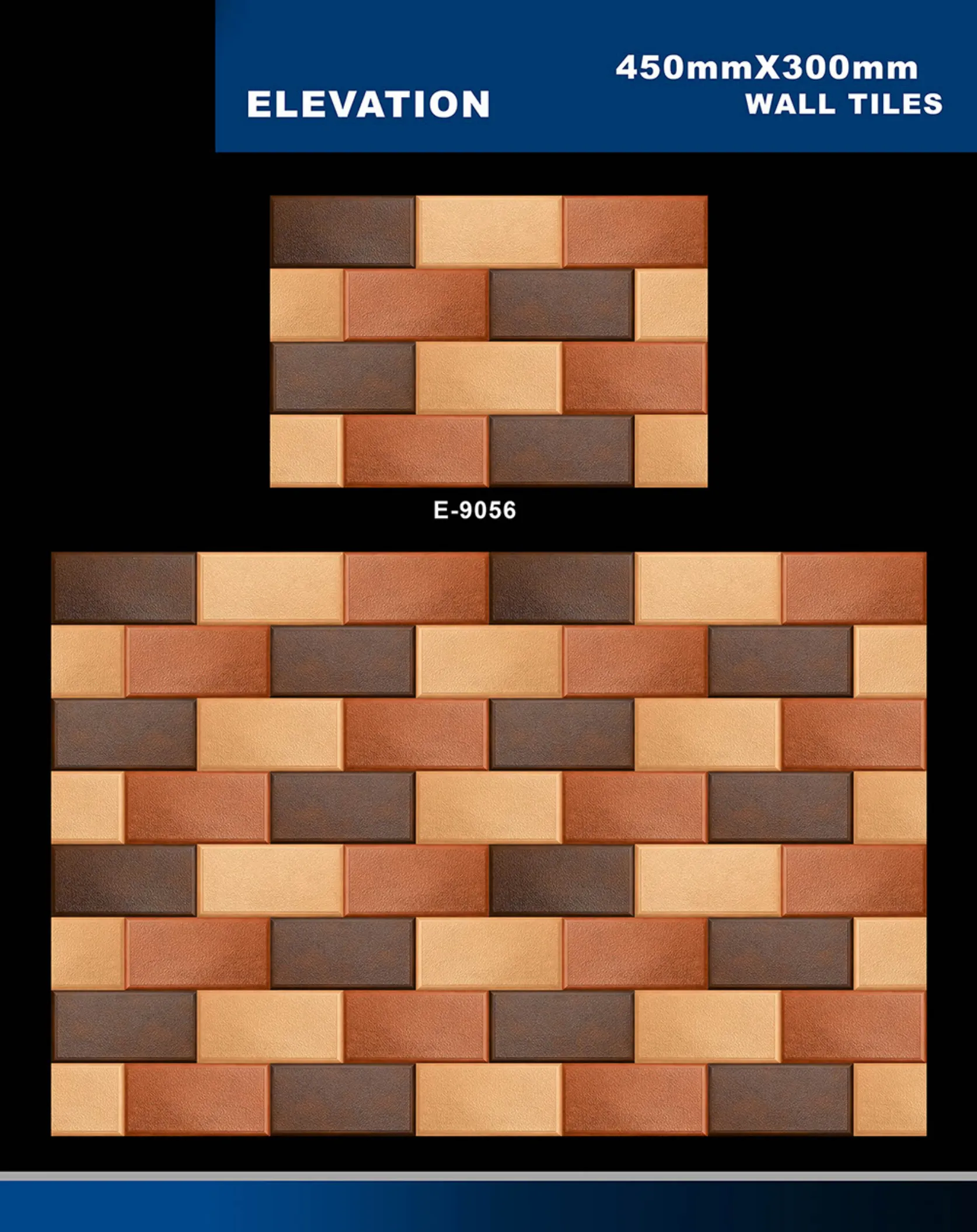 12 X 18 Elevation E 7028 To E 9059 - Design 64 - 300x450mm Elevation