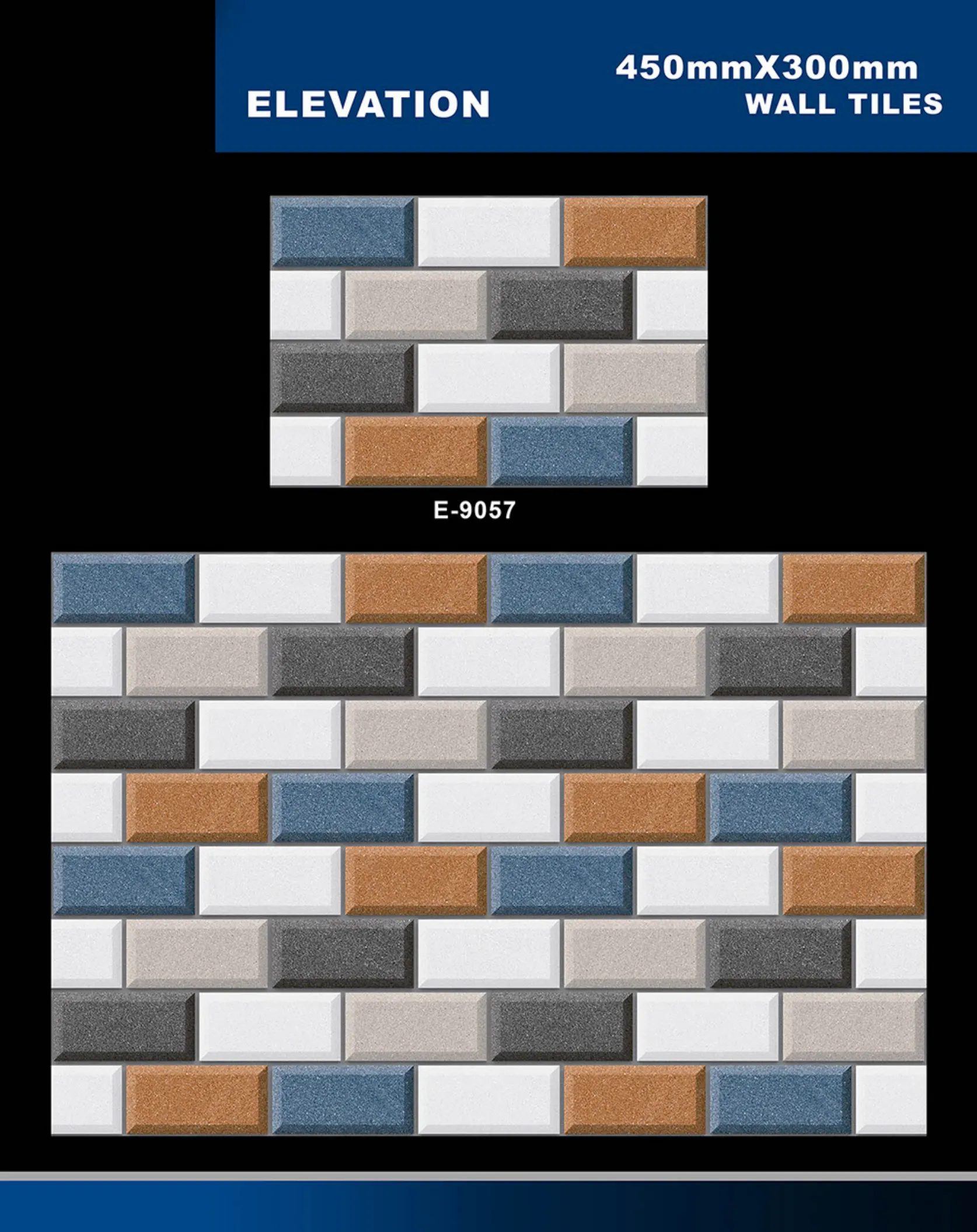 12 X 18 Elevation E 7028 To E 9059 - Design 65 - 300x450mm Elevation