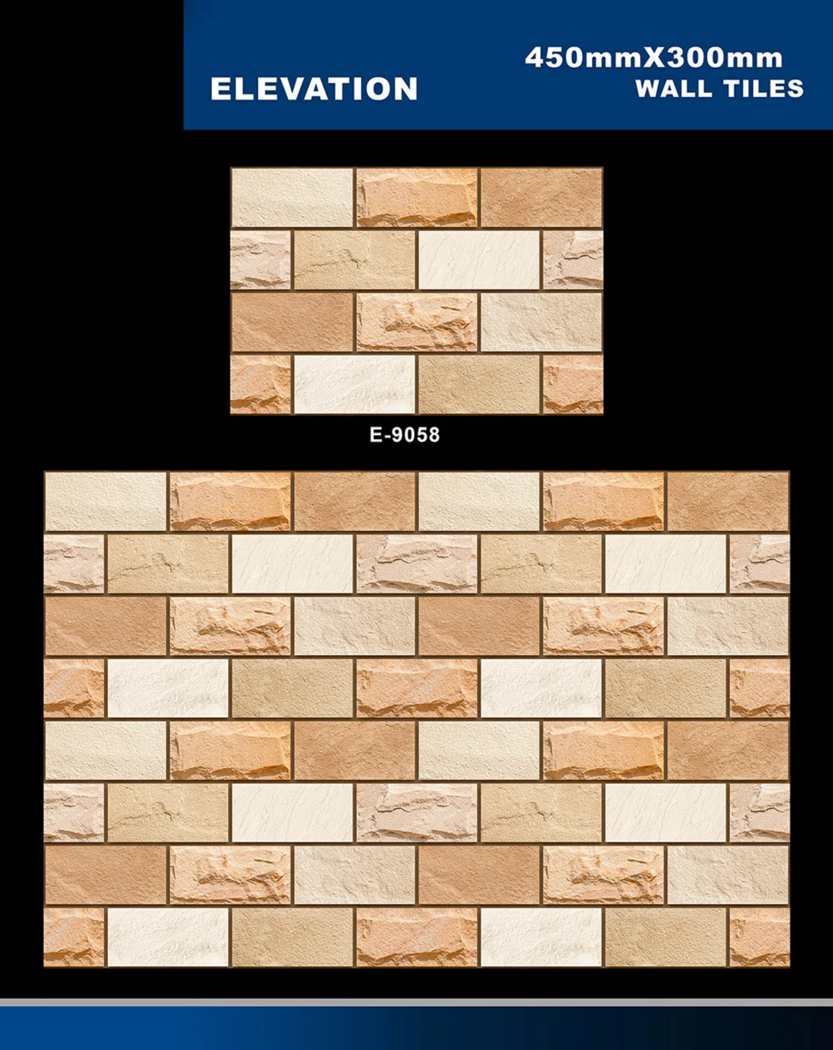 12 X 18 Elevation E 7028 To E 9059 - Design 66 - 300x450mm Elevation