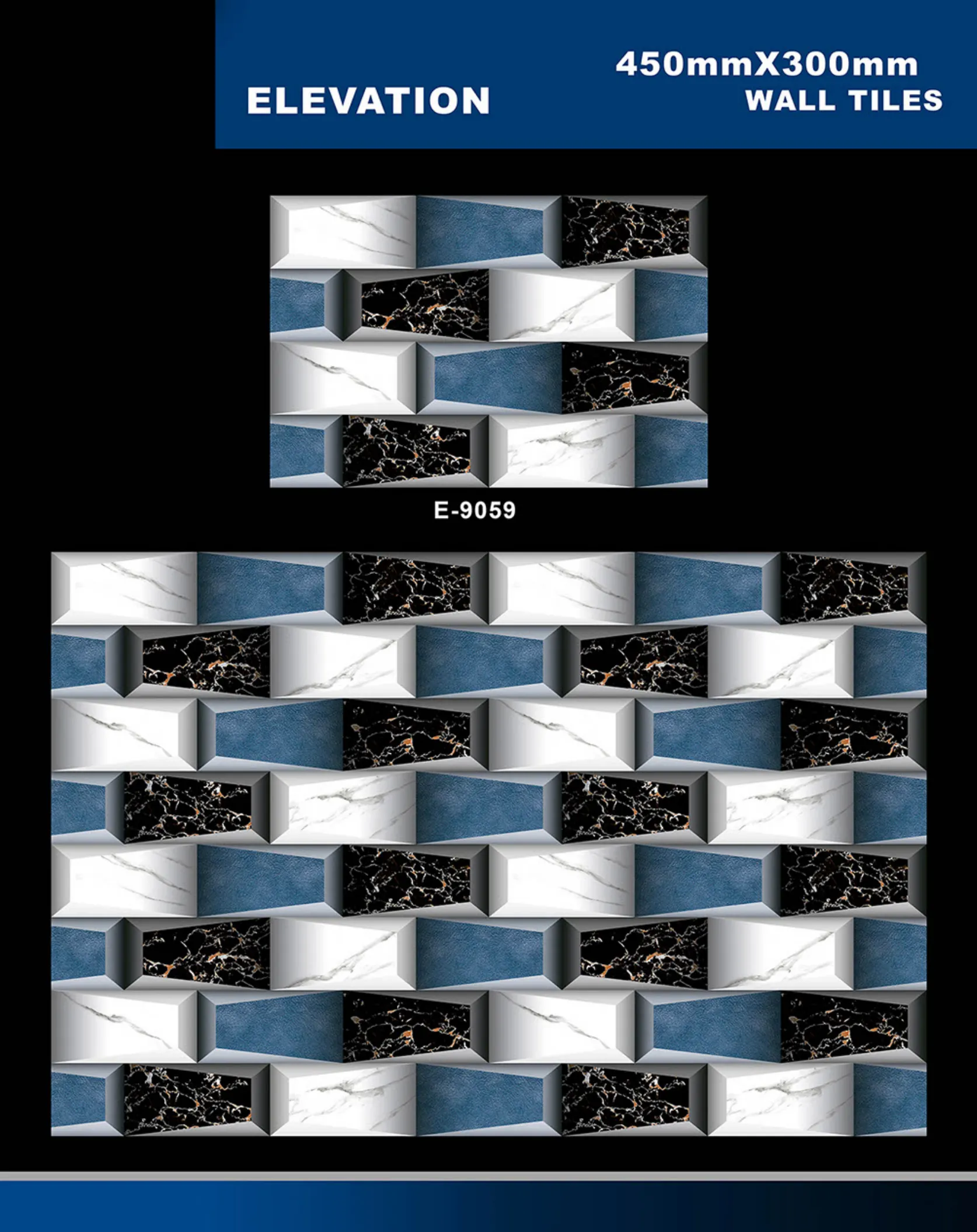 12 X 18 Elevation E 7028 To E 9059 - Design 67 - 300x450mm Elevation