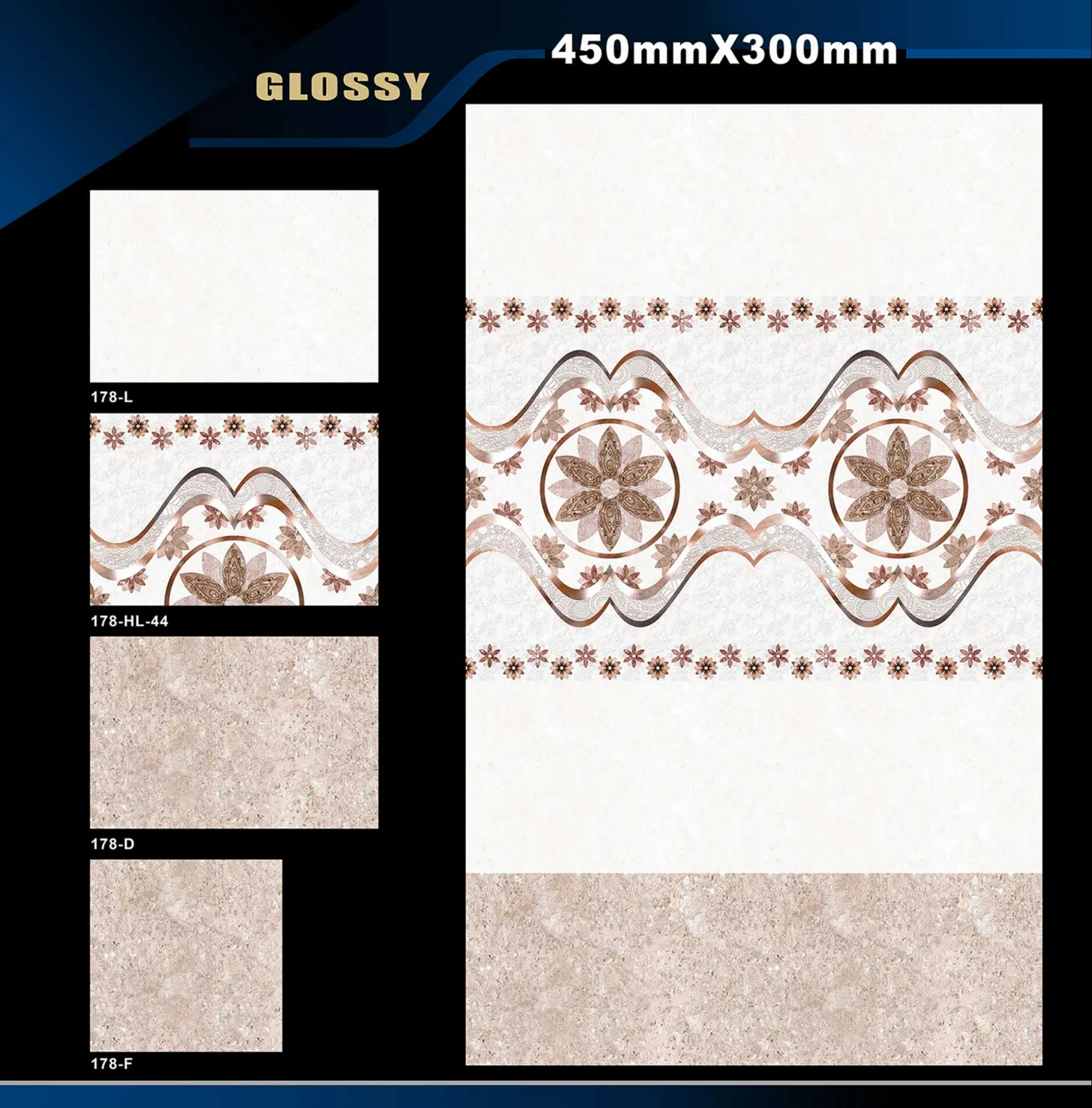 12 X 18 Glossy 105 To 316 - Design 15 - 300x450mm Glossy